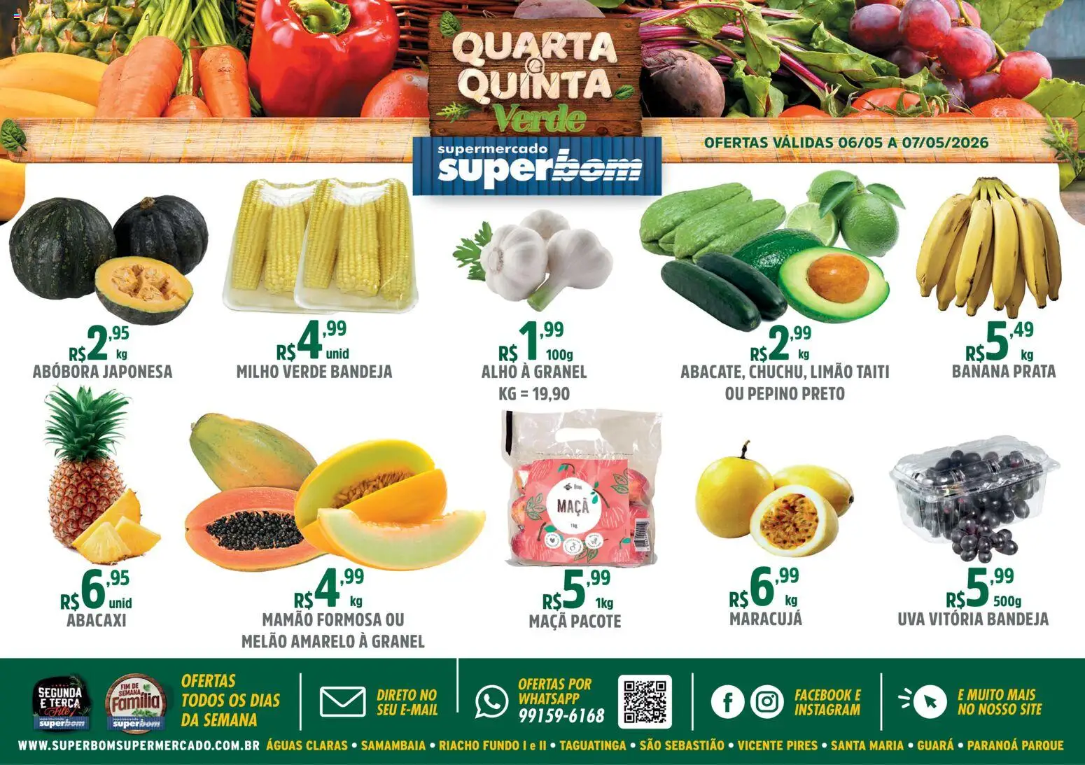 Superbom Folheto - válido de 06.05.2026 | Página: 1 | Produtos: Maracujá, Melão, Milho verde, Abacaxi