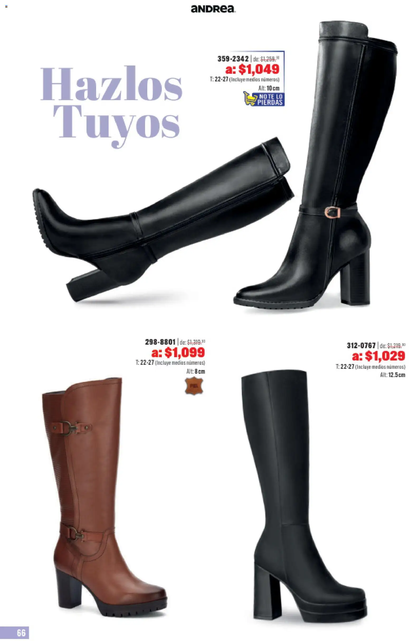 Nuevas ofertas de Andrea válidas en toda la República Mexicana desde el 31.05.2026. ¡Encuentra las mejores ofertas en Andrea catálogo Outlet! | Página: 66