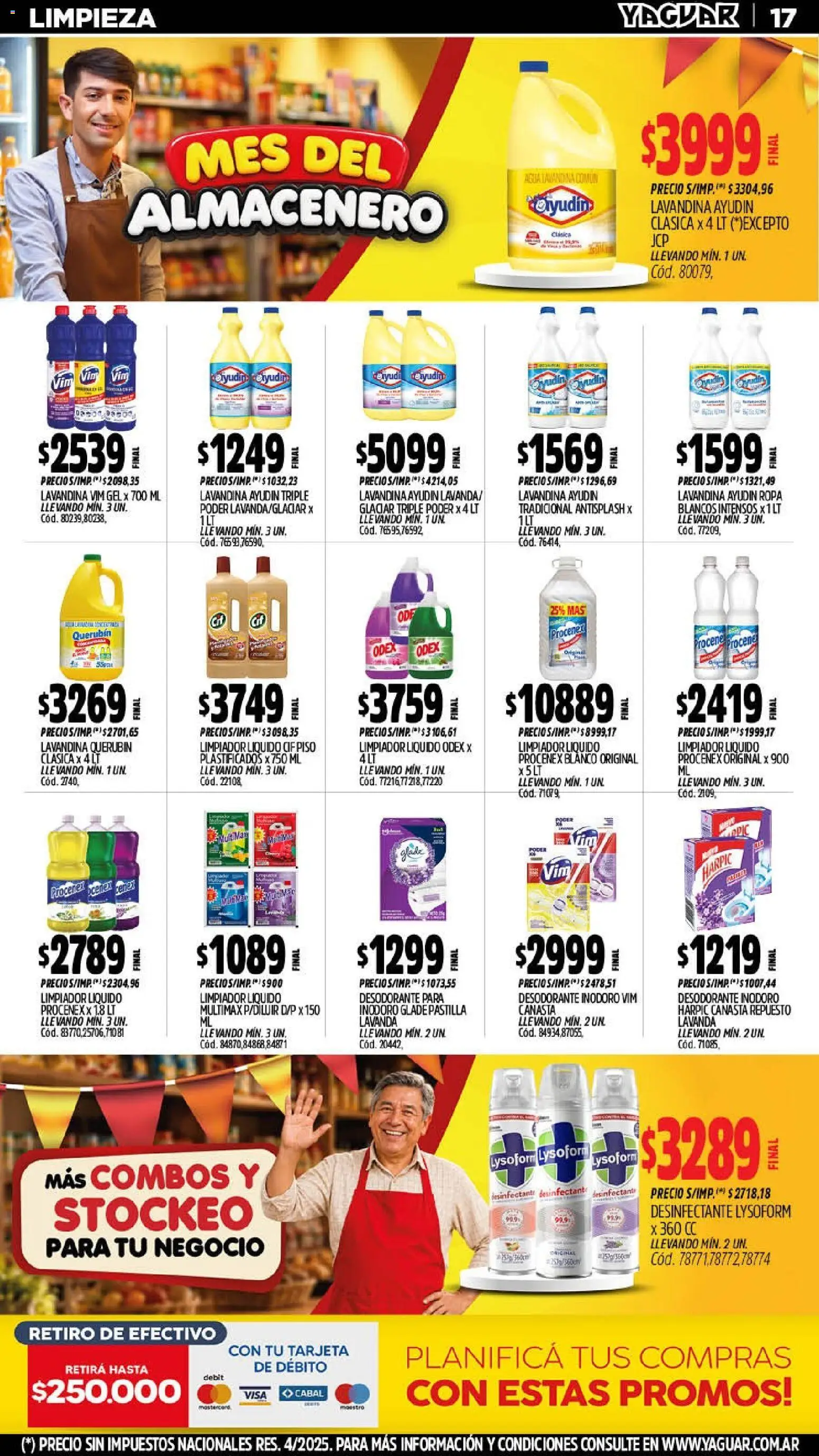 Yaguar catálogo │ válido desde el 14/09/2026 | Página: 18 | Productos: Desinfectante, Inodoro, Agua, Canasta