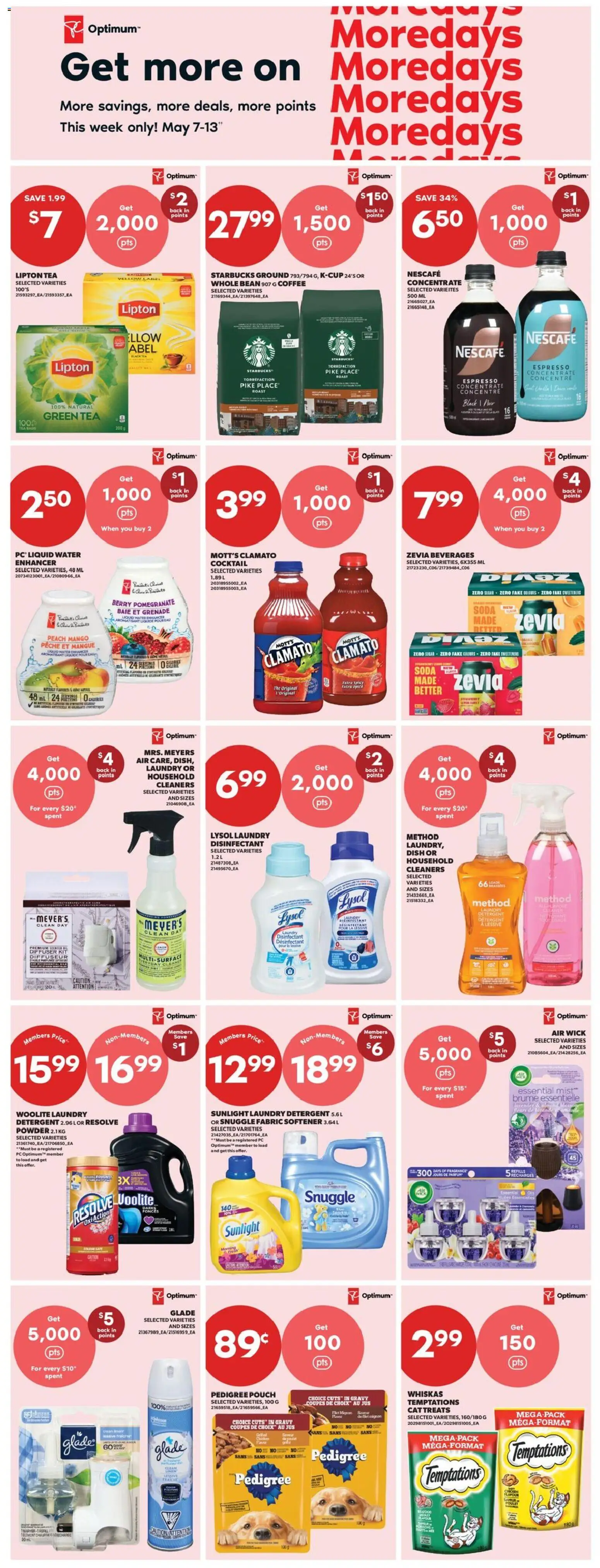 Real Canadian Superstore flyer valid from 07.05.2026 | Page: 14 | Products: Fragrance, Fabric softener, Detergent, Chicken