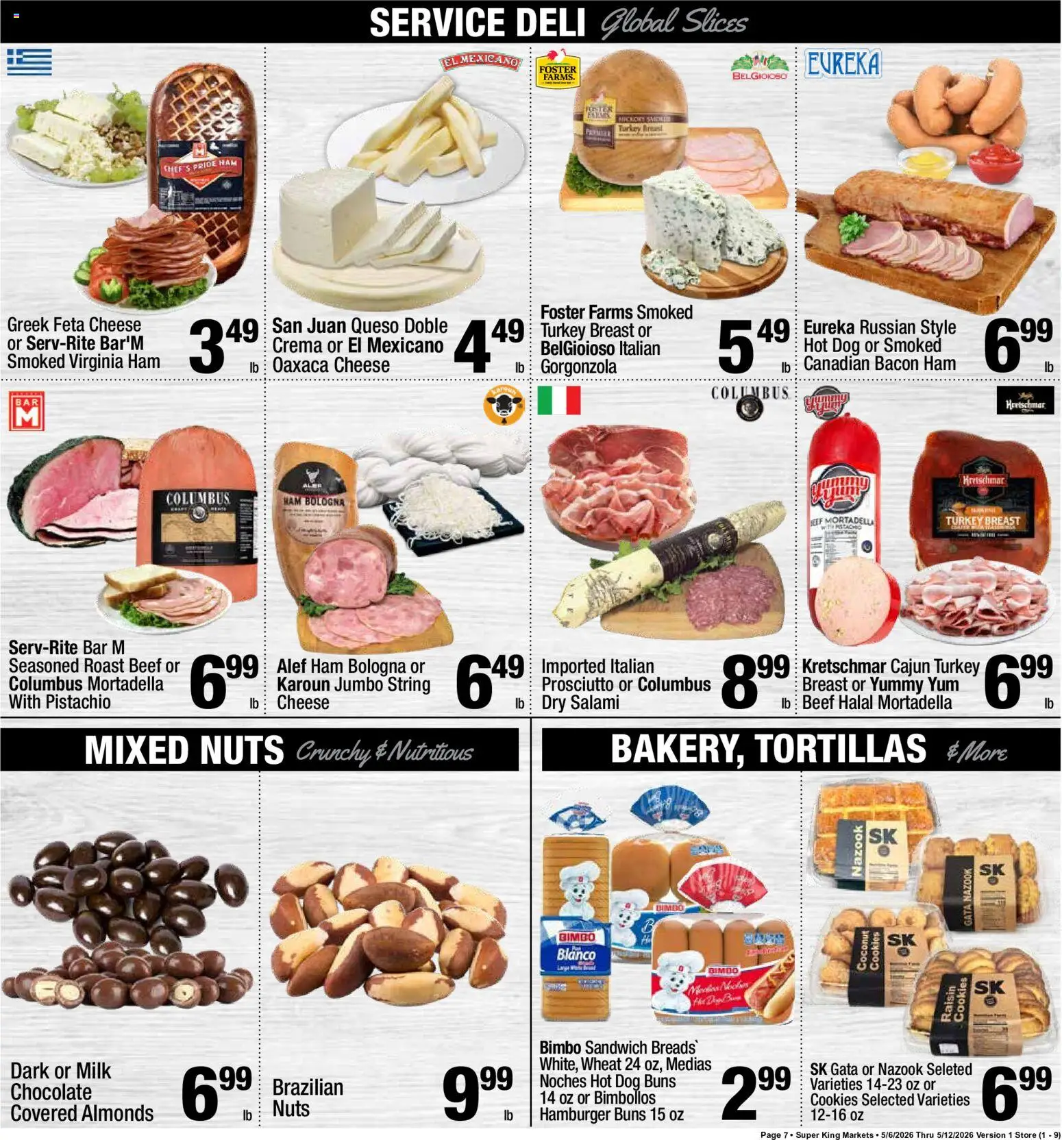 Super King Weekly Ad - valid from 06.05.2026 | Page: 8 | Products: Chocolate, Salami, Ham, Cookies