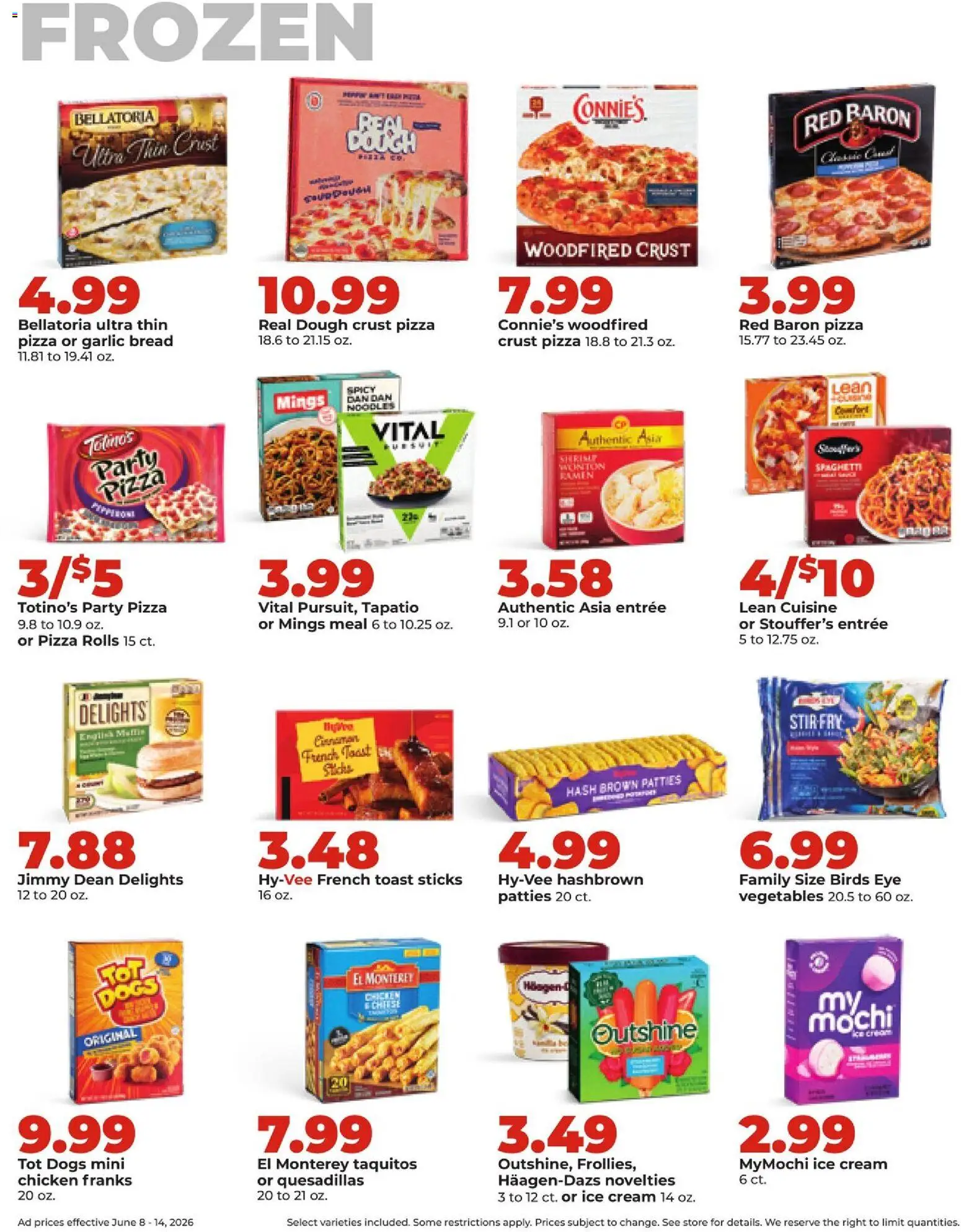 HyVee Weekly Ad - valid from 08.06.2026 | Page: 29 | Products: Bread, Cream, Ice cream, Vegetables