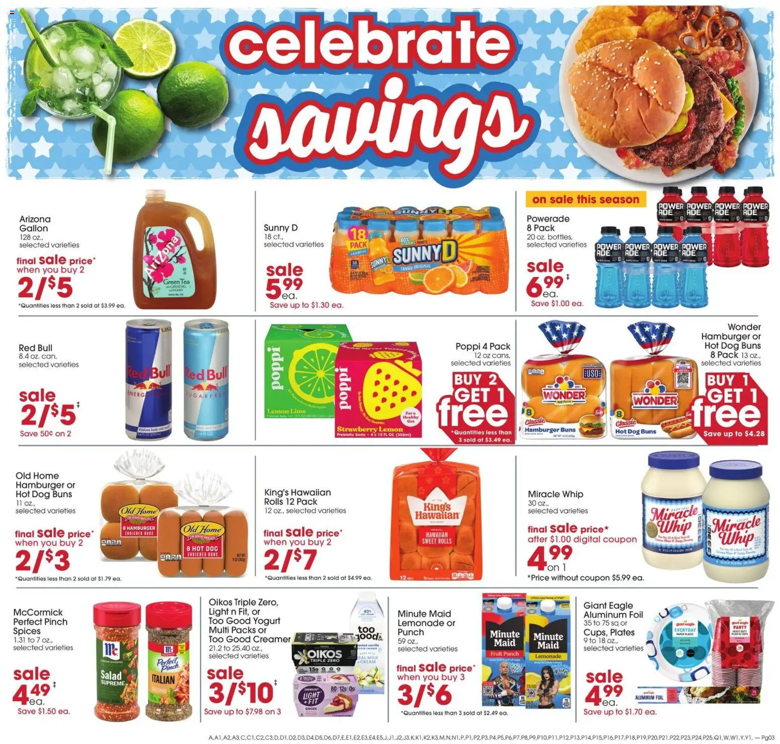 Giant Eagle Weekly Ad - valid from 09/03/2026 | Page: 3 | Products: Aluminum foil, Cream, Fruit, Lime