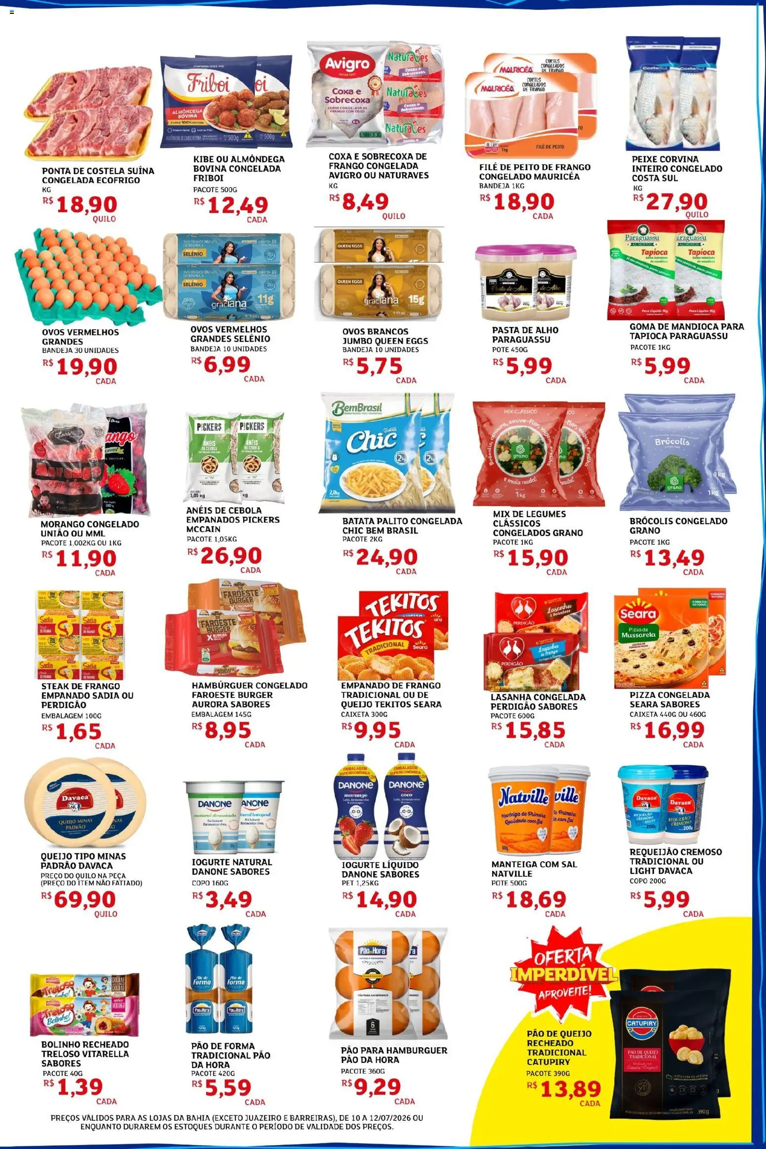 Assaí Atacadista Folheto - válido de 10/07/2026 | Página: 3 | Produtos: Mandioca, Tapioca, Brócolis, Frango