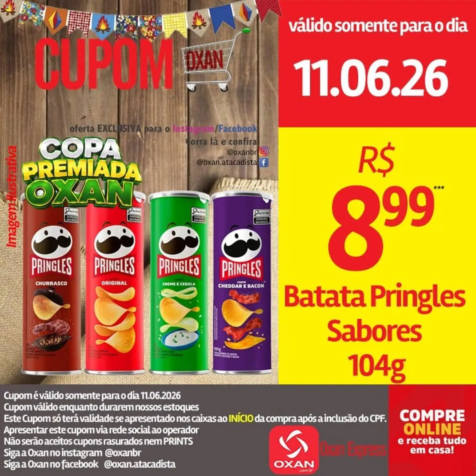 Oxan Atacadista Folheto - válido de 11.06.2026 | Página: 9 | Produtos: Cebola, Copa, Creme, Batata