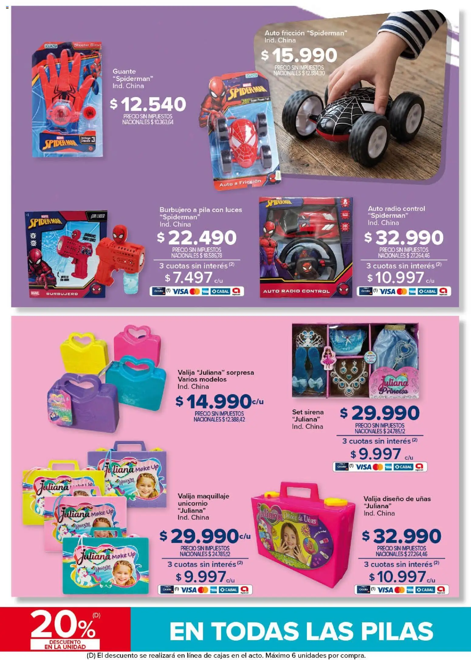 Carrefour - Dia de la Niñez │ válido desde el 23/07/2026 | Página: 10 | Productos: Pila, Valija, Guante, Maquillaje