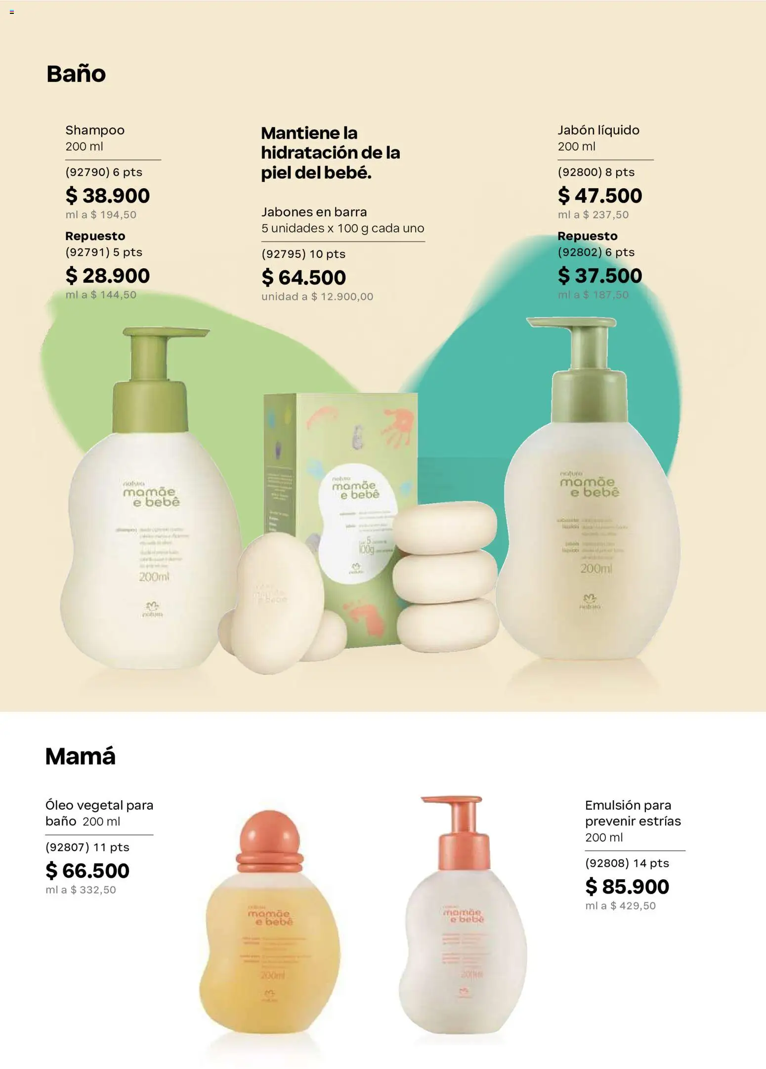 Natura revista - valida desde el 01/07/2026 | Página: 165 | Productos: Jabón líquido, Baño, Jabón, Emulsión