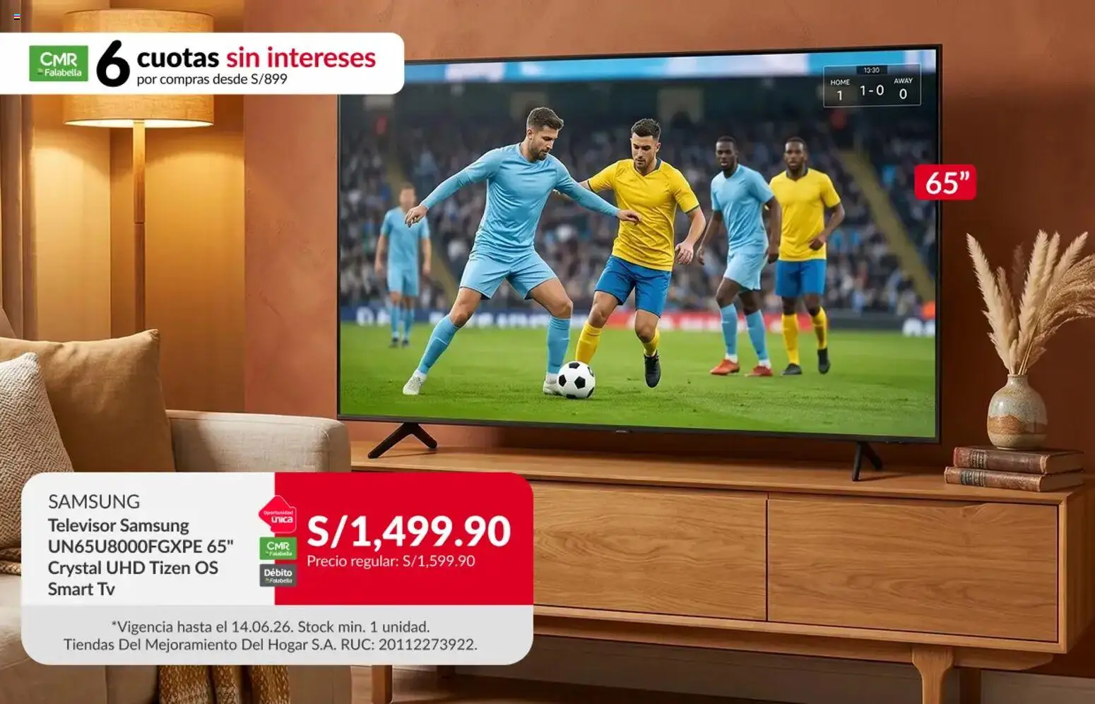 Catálogo Sodimac válido desde 08.06.2026 | Página: 1 | Productos: Televisor