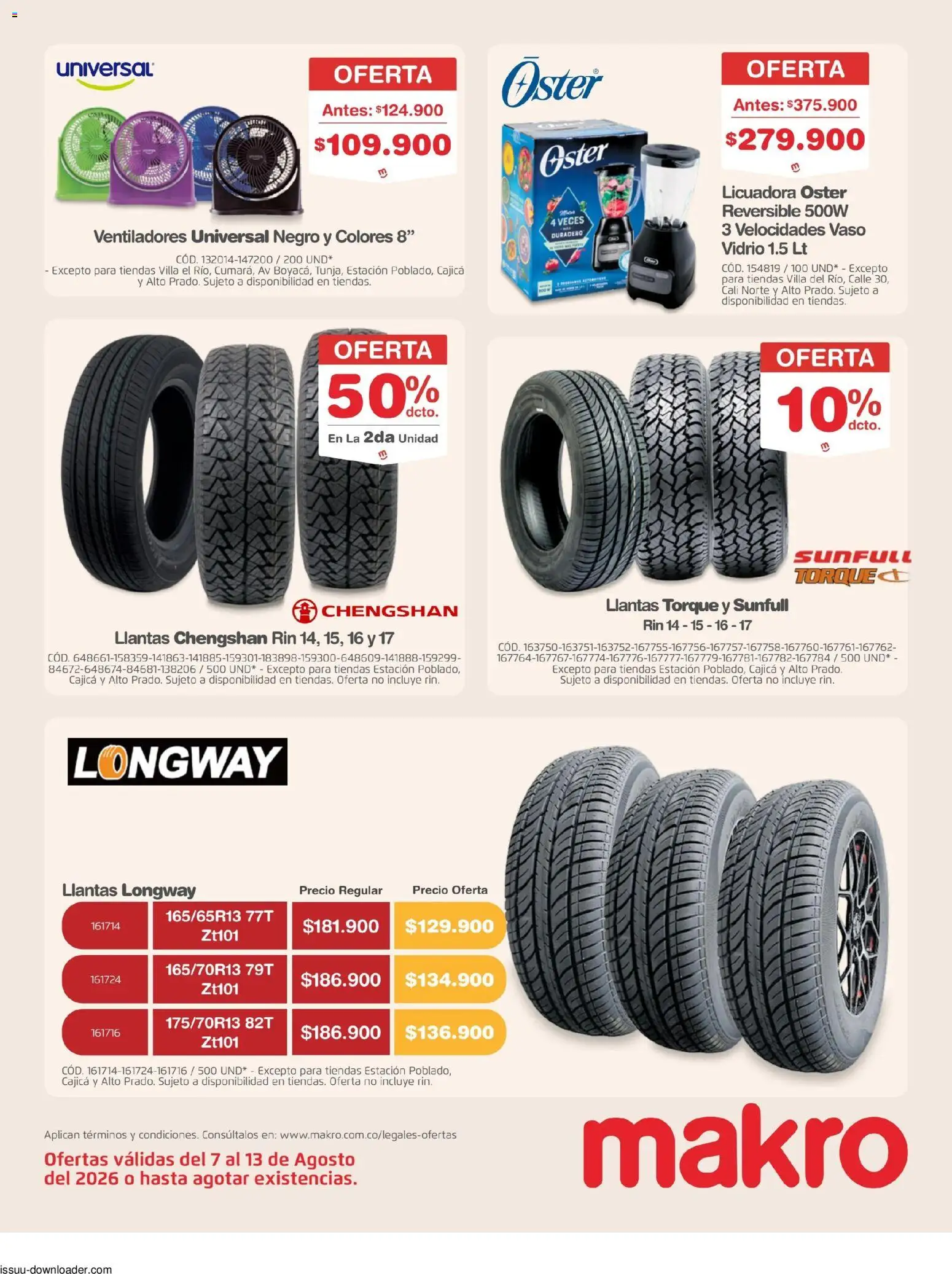 Makro revista - valida desde el 07/08/2026 | Página: 26 | Productos: Vaso, Licuadora