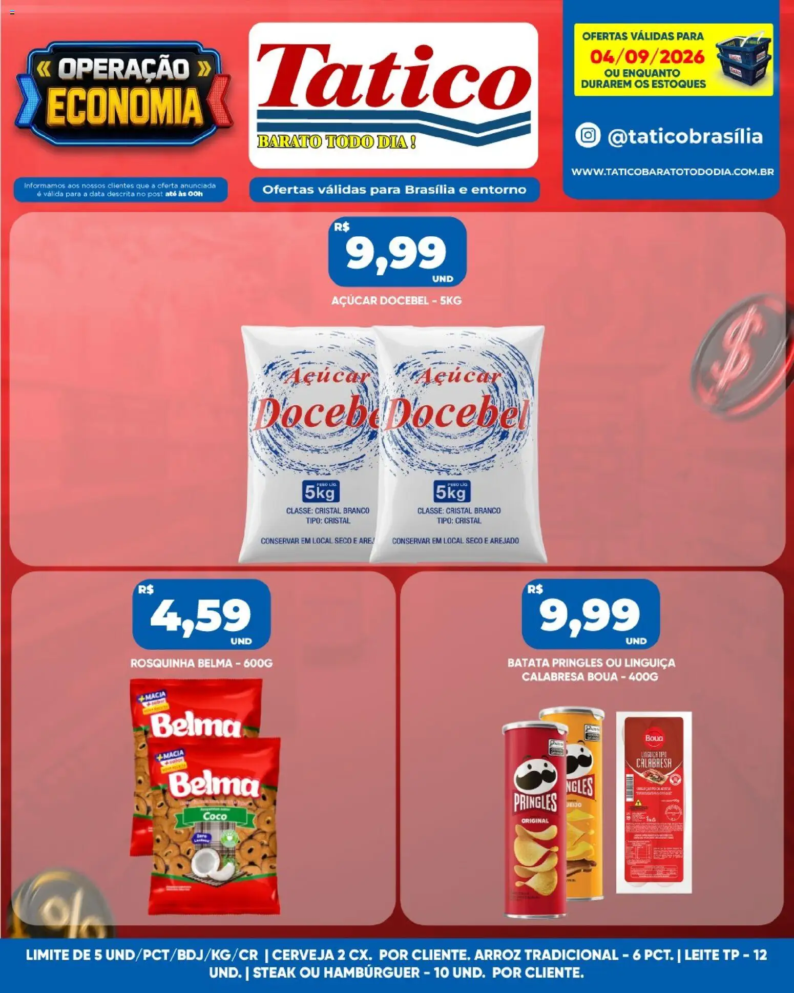 Tatico Folheto - válido de 05/09/2026 | Página: 26 | Produtos: Cerveja, Arroz, Açúcar, Batata