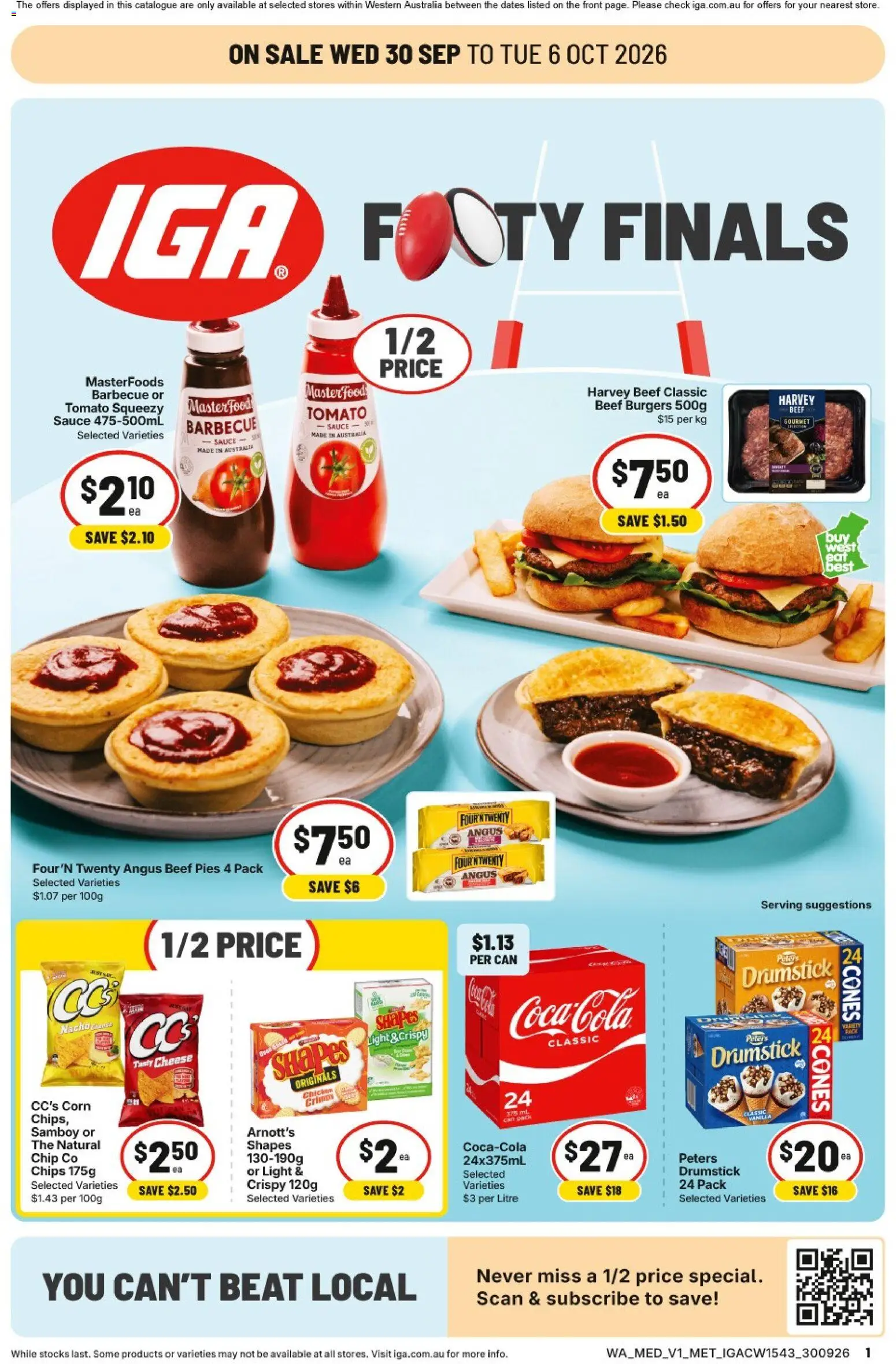 IGA catalogue - valid from 30/09/2026 | Page: 1 | Products: Light, Chicken, Beef, Chips