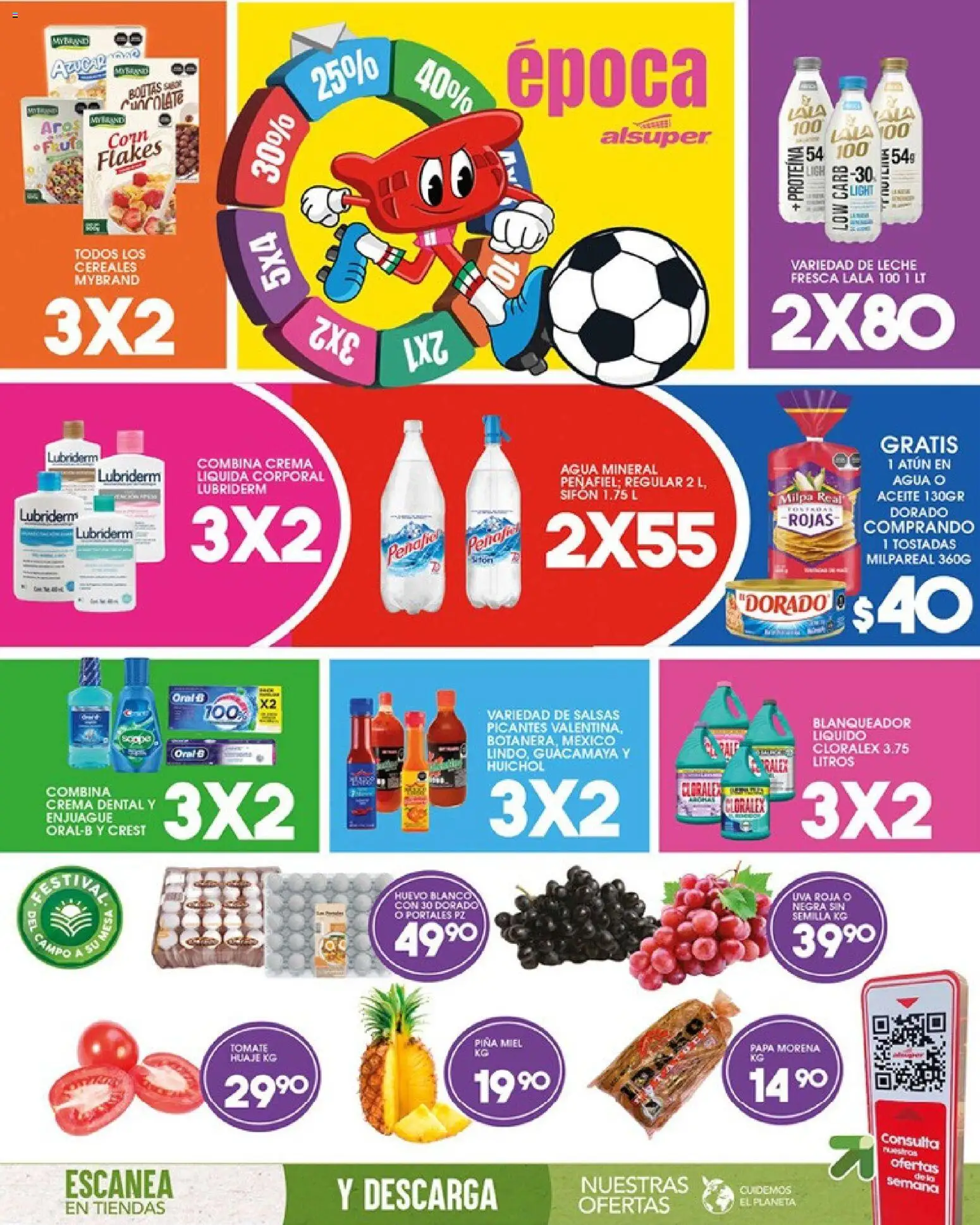 Nuevas ofertas de Alsuper válidas en toda la República Mexicana desde el 12.06.2026. ¡Encuentra las mejores ofertas en Alsuper folleto Torreon! | Página: 8 | Productos: Atún, Crema, Agua, Leche