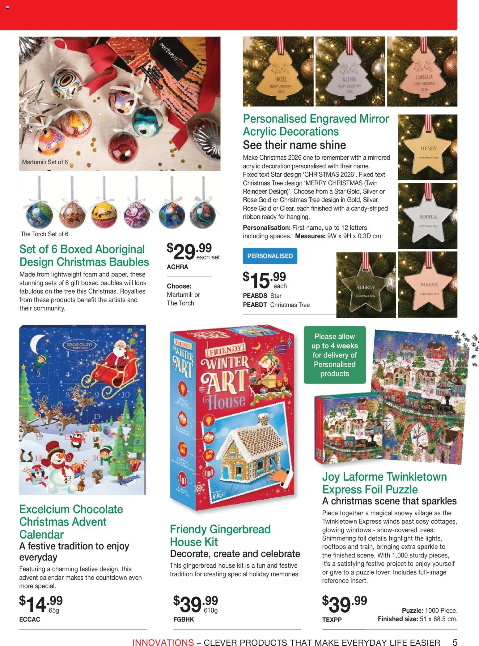 Innovations catalogue - valid from 23/09/2026 | Page: 5 | Products: Advent calendar, Gingerbread, Chocolate, Torch