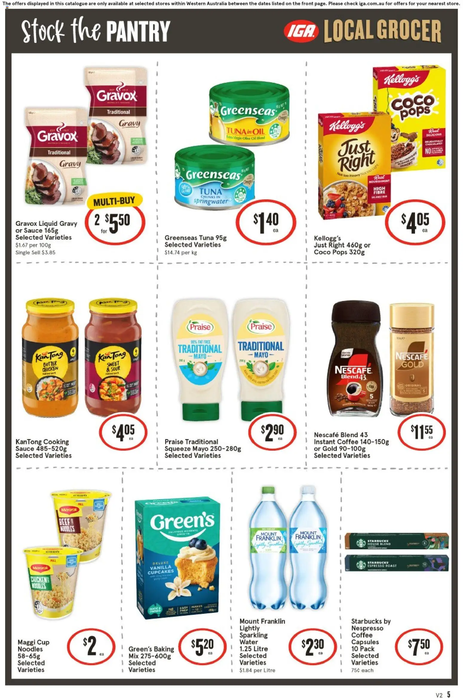 IGA catalogue - valid from 15/07/2026 | Page: 5 | Products: Muffins, Mango