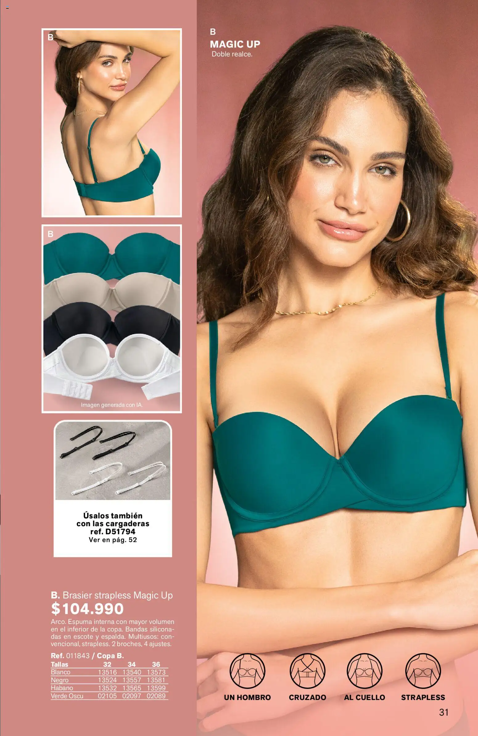 Leonisa revista - valida desde el 24/08/2026 | Página: 31 | Productos: Espuma, Brasier, Hombro, Cuello