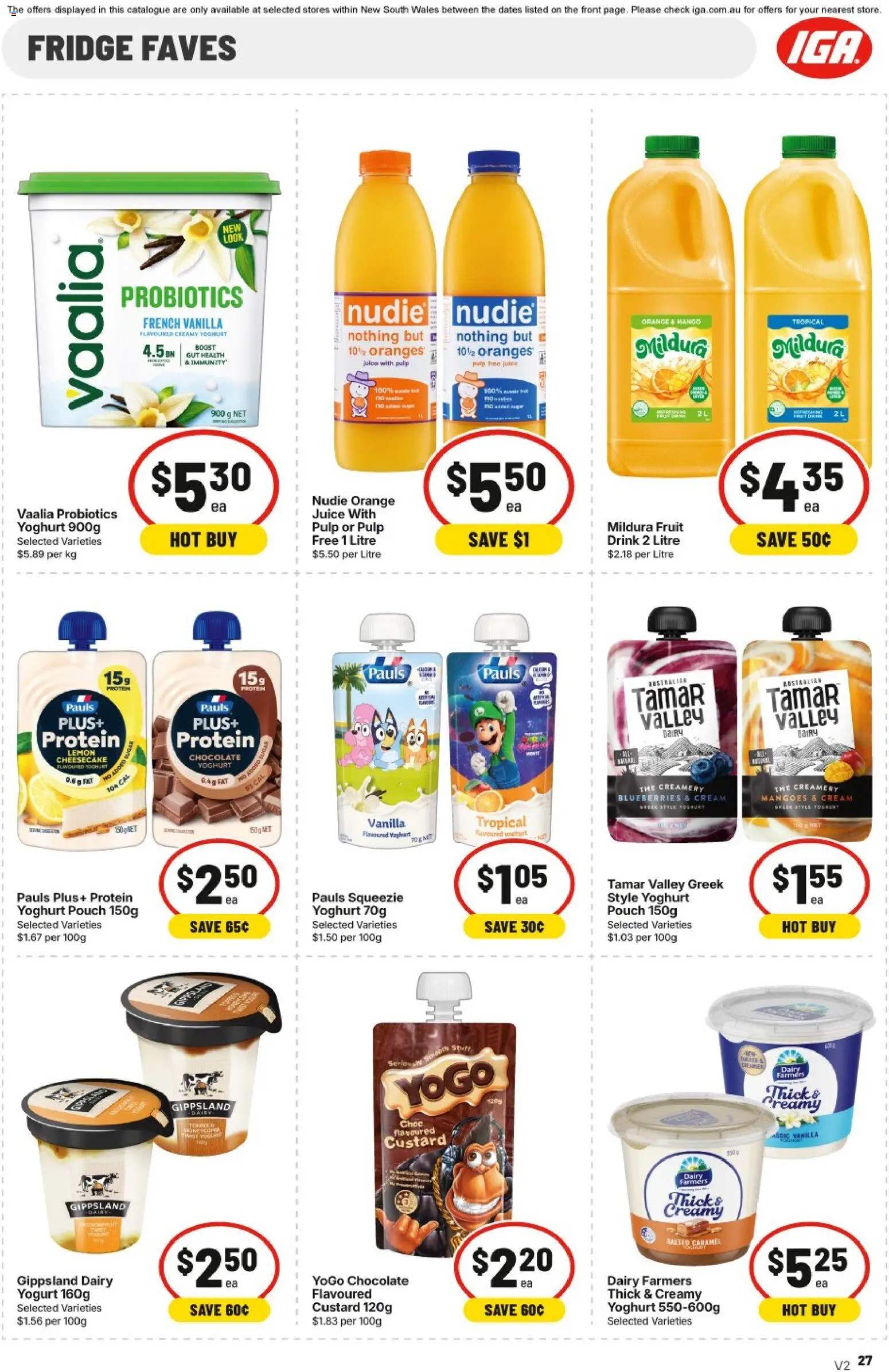 IGA catalogue - valid from 22/07/2026 | Page: 26 | Products: Dairy, Yoghurt, Lemon, Mango
