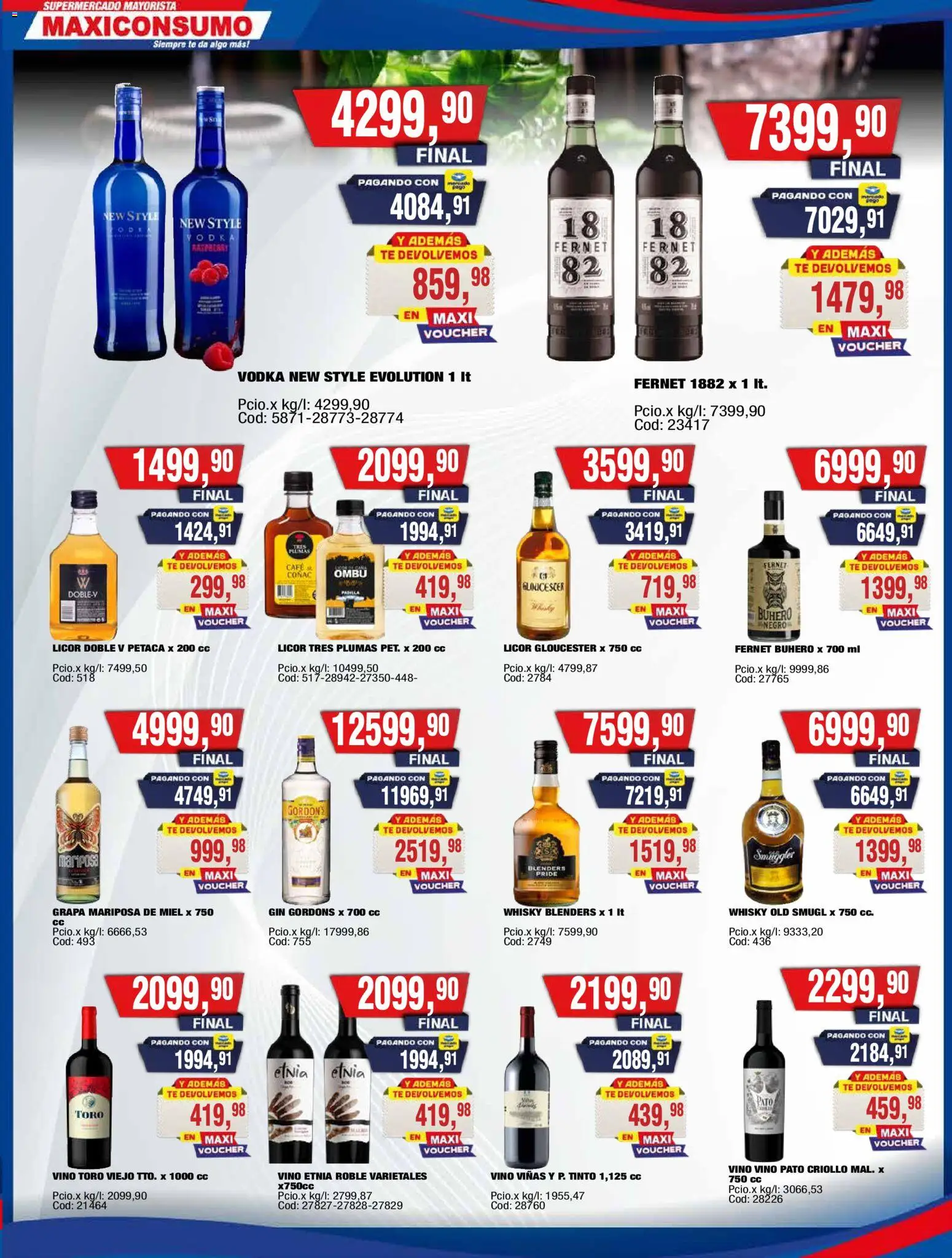 Maxiconsumo - Ofertas │ válido desde el 28/09/2026 | Página: 21 | Productos: Coñac, Gin, Café, Té