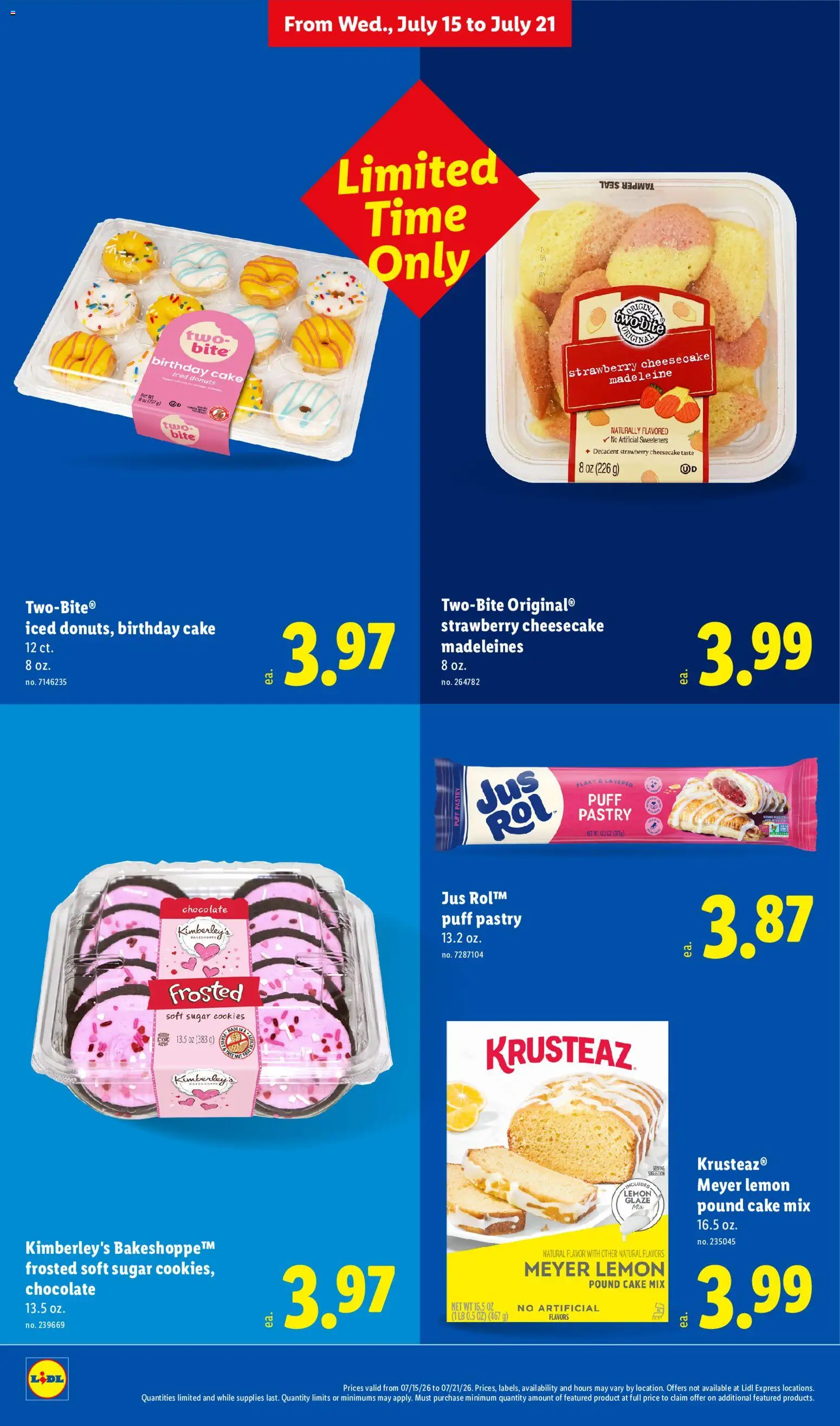 Lidl Weekly Ad - valid from 07/15/2026 | Page: 24 | Products: Tamper, Chocolate, Sugar, Puff Pastry