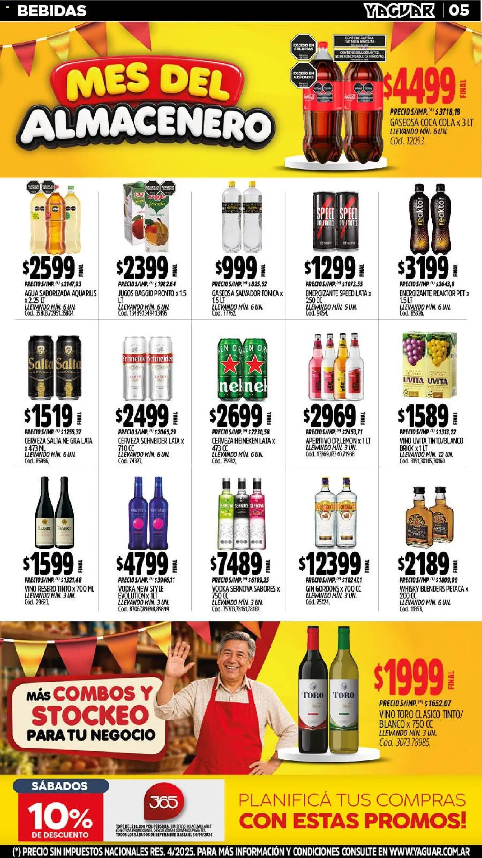 Yaguar - Oferta Semanal Salta │ válido desde el 07/09/2026 | Página: 6 | Productos: Whisky, Bebidas, Heineken, Vino