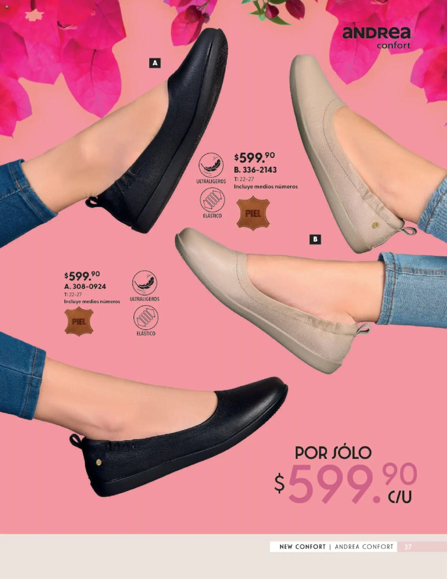Nuevas ofertas de Andrea válidas en toda la República Mexicana desde el 23/08/2026. ¡Encuentra las mejores ofertas en Andrea catálogo Calzado Confort! | Página: 37