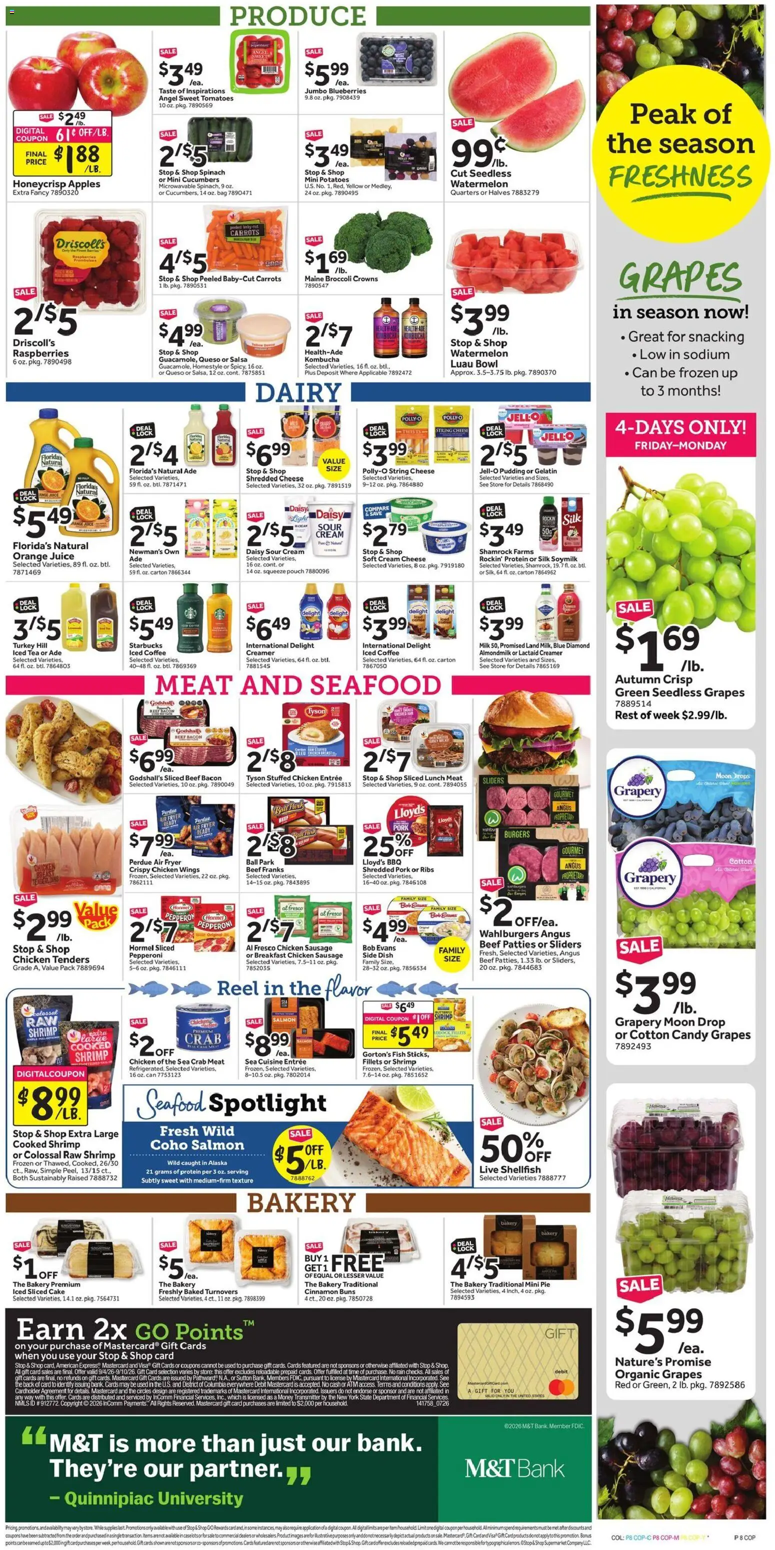 Stop & Shop Weekly Circular - NY - valid from 09/04/2026 | Page: 14 | Products: Apples, Cream, Sausage, Bag