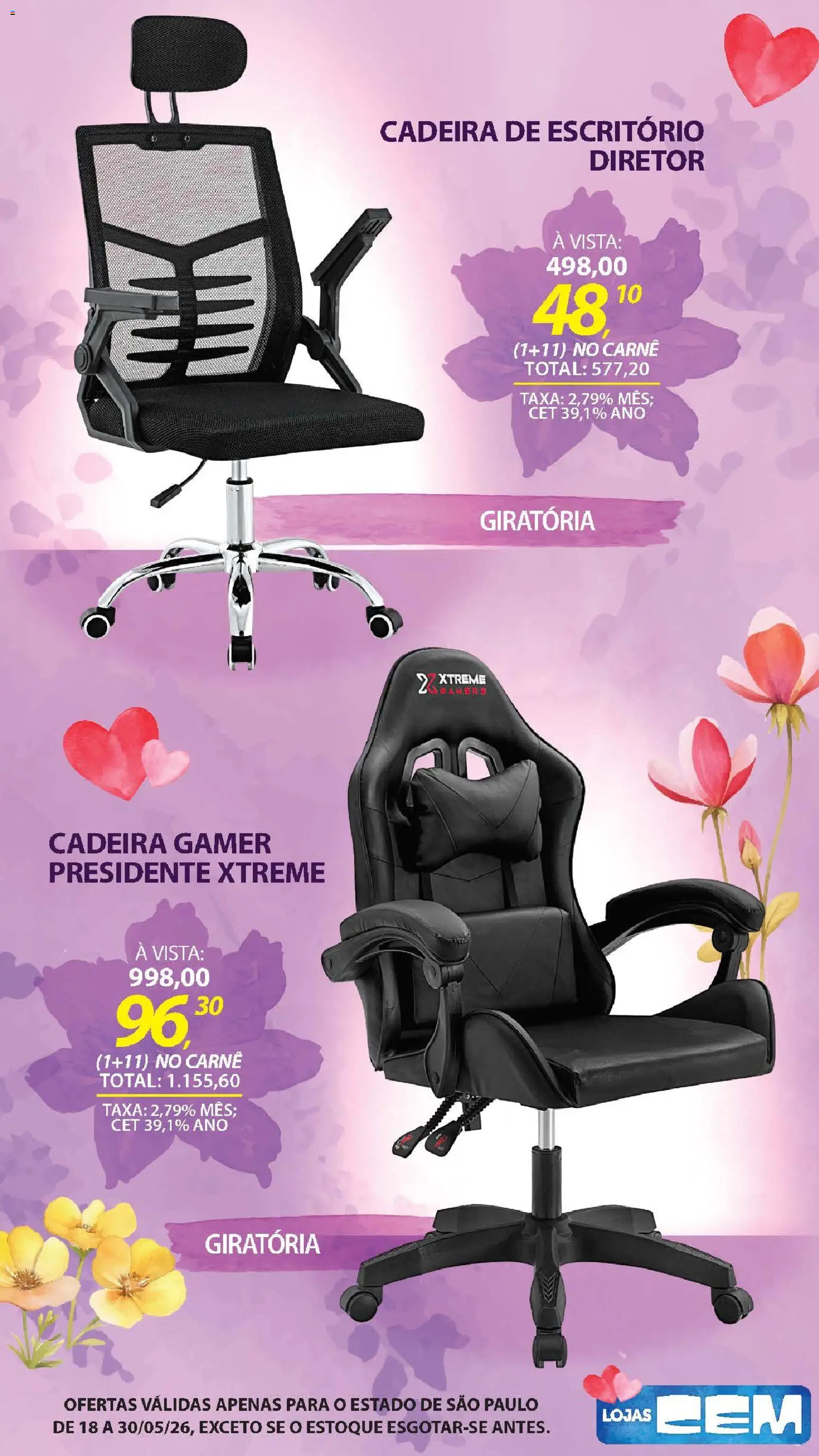 Lojas Cem - Ofertas atuais de 18/05/2026 ? Não perca as melhores promoções! | Brasil