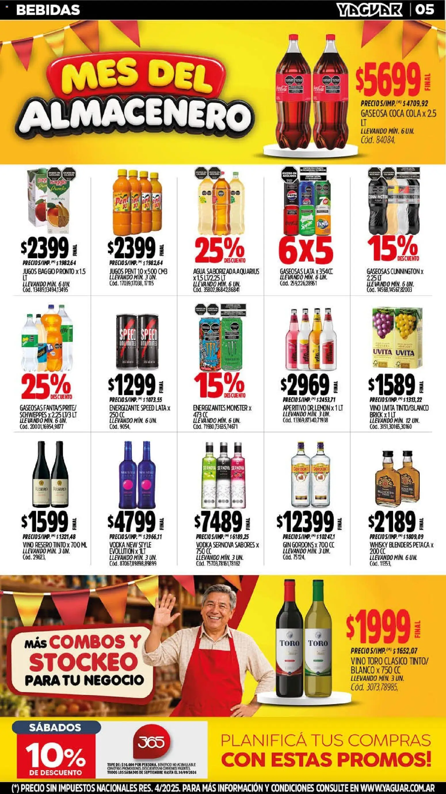 Yaguar - Oferta Semanal Santa Fé │ válido desde el 07/09/2026 | Página: 6 | Productos: Vodka, Gaseosa, Agua, Agua saborizada