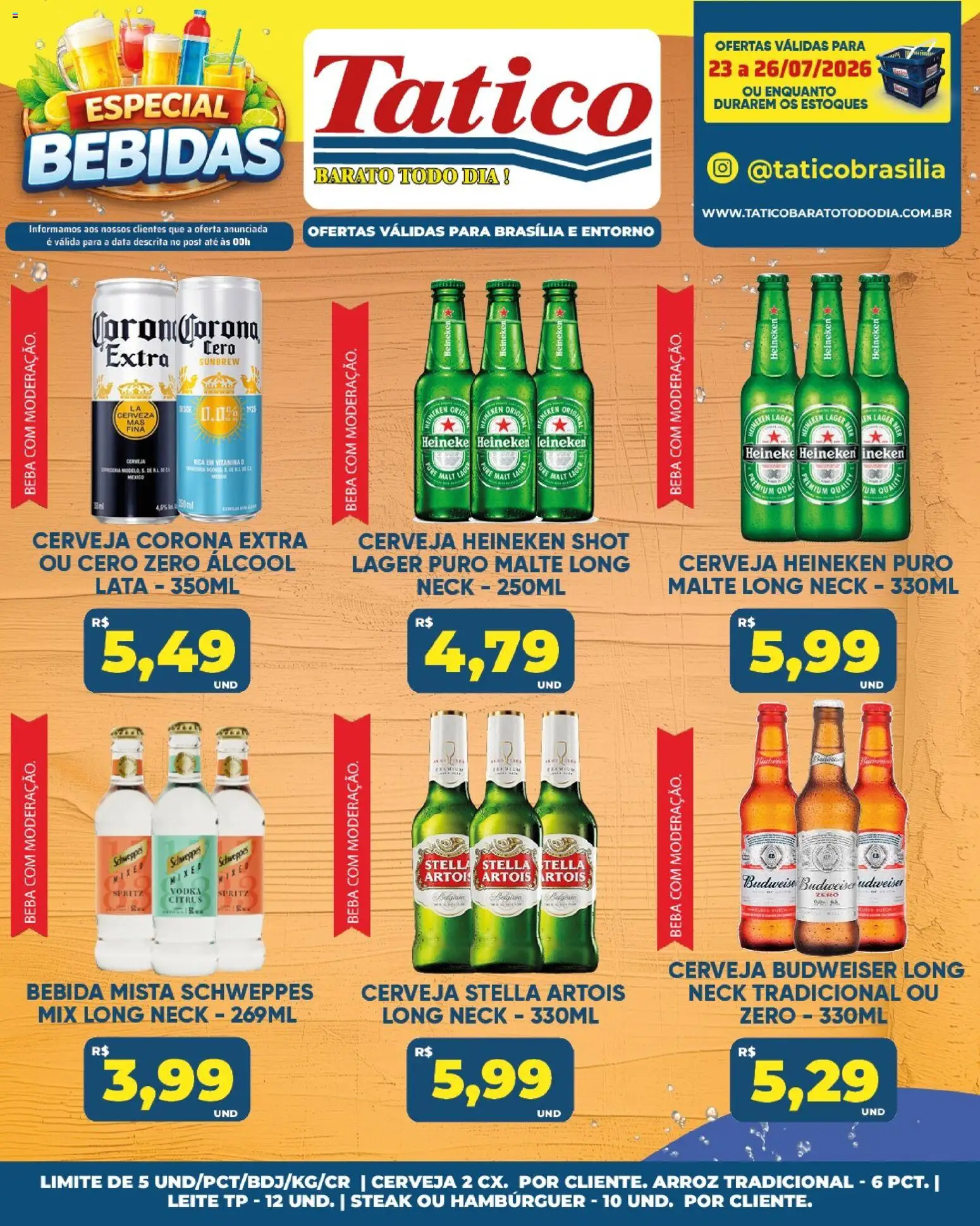 Tatico Folheto - válido de 23/07/2026 | Página: 25 | Produtos: Arroz, Vitamina d, Heineken, Bebida
