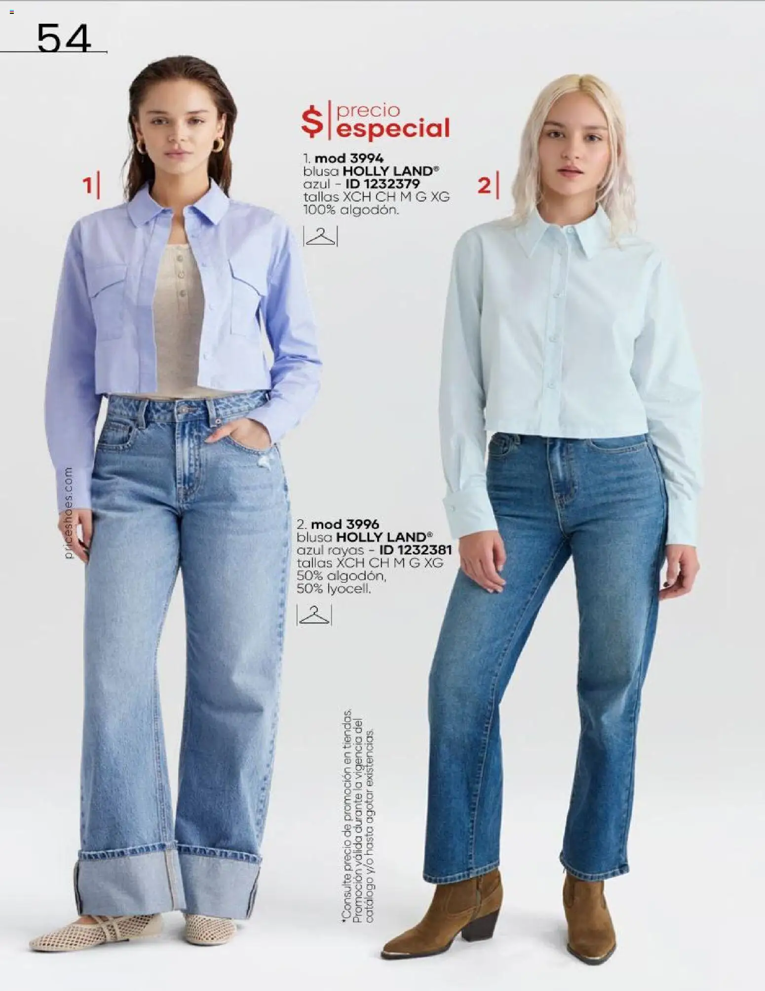 Nuevas ofertas de Price Shoes válidas en toda la República Mexicana desde el 16.06.2026. ¡Encuentra las mejores ofertas en Price Shoes catálogo Cierre de temporada! | Página: 54 | Productos: Blusa