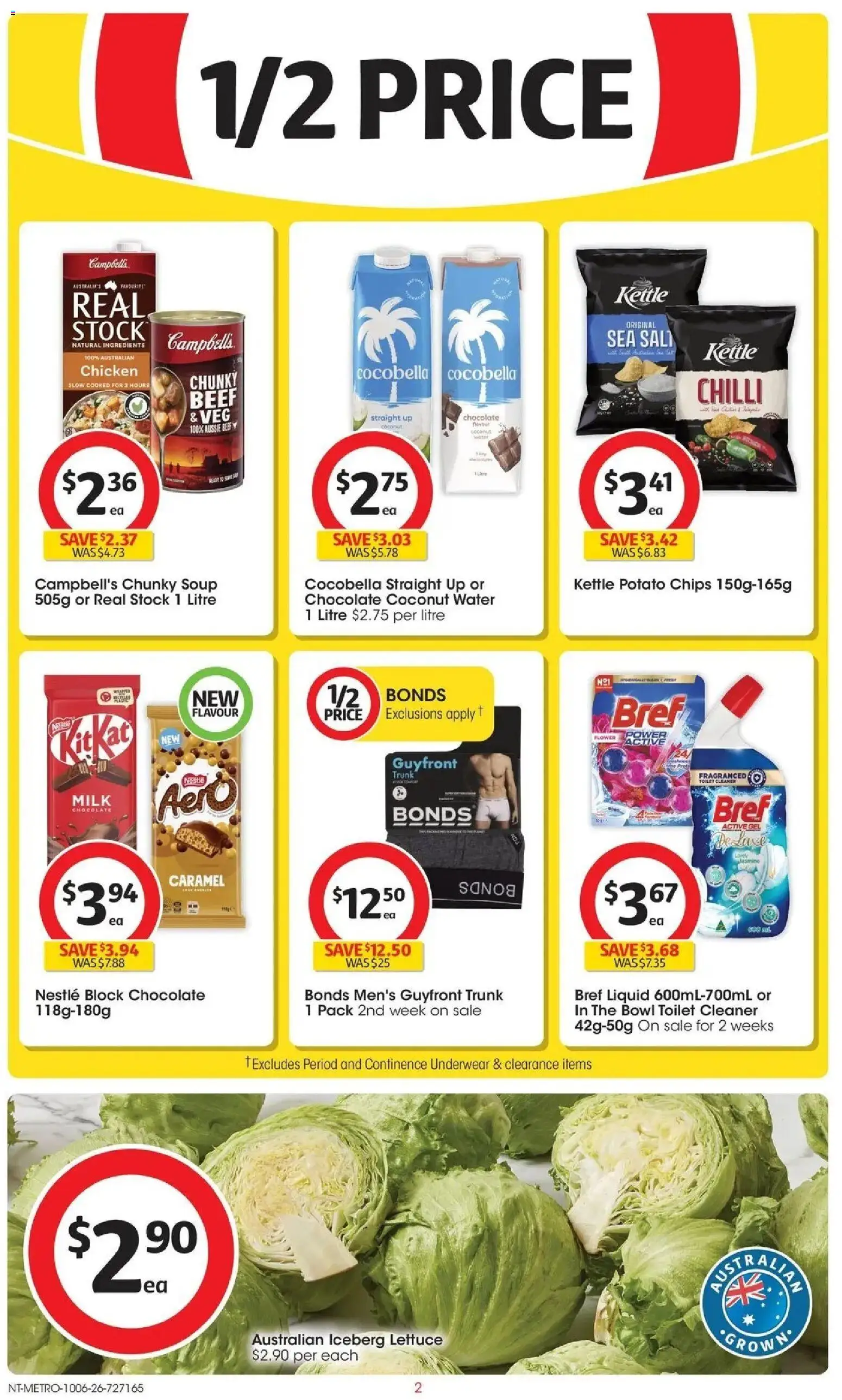 Coles catalogue - valid from 10.06.2026 | Page: 2 | Products: Cleaner, Milk, Underwear, Kettle