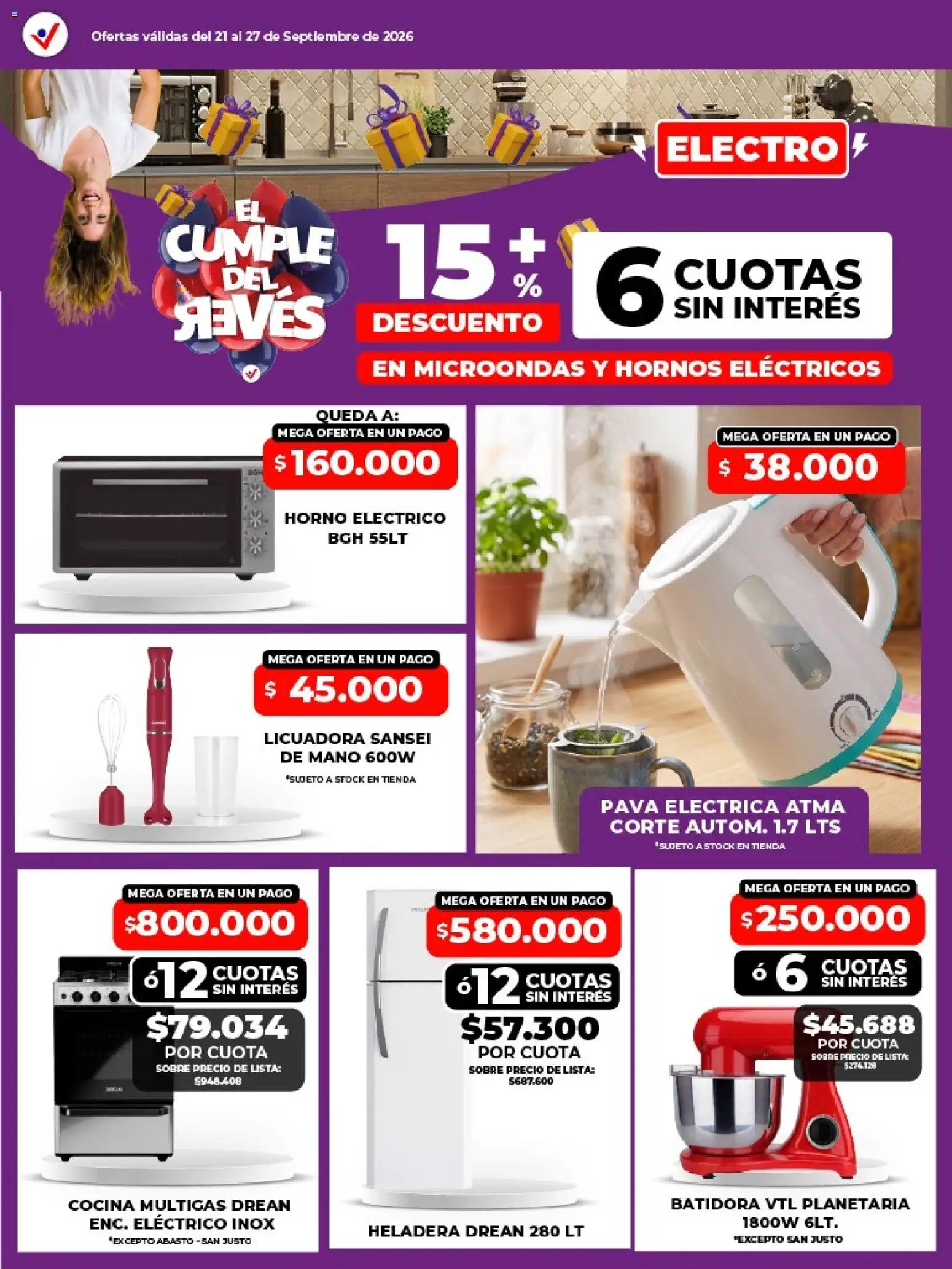 Vital - Especial de nonfood │ válido desde el 21/09/2026 | Página: 2 | Productos: Horno, Batidora, Heladera, Licuadora