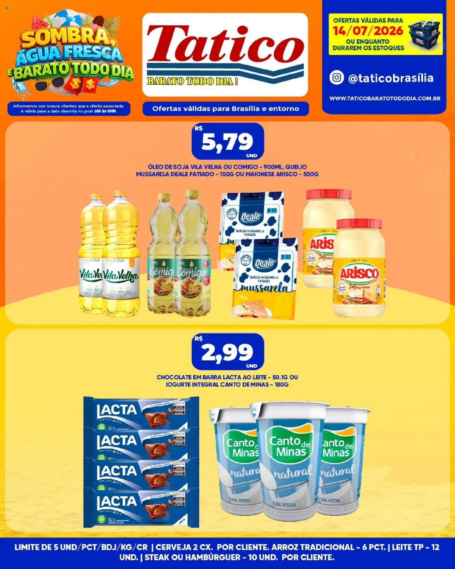 Tatico Folheto - válido de 14/07/2026 | Página: 4 | Produtos: Queijo, Iogurte, Cerveja, Maionese