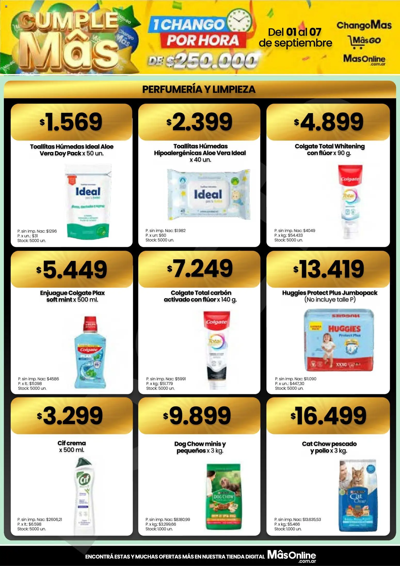 Changomas ofertas │ válido desde el 01/09/2026 | Página: 7 | Productos: Pollo, Toallitas húmedas, Aloe Vera, Crema