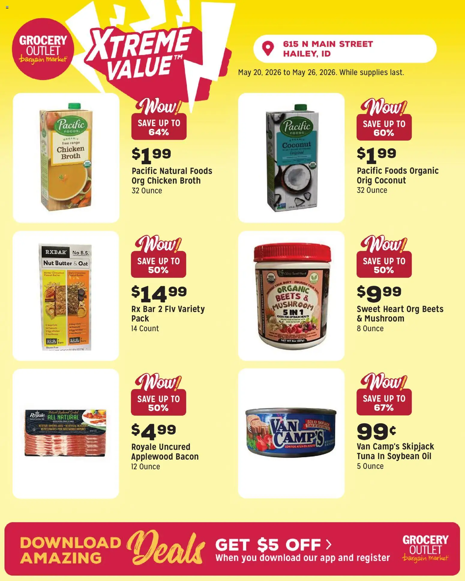 Grocery Outlet Weekly Ad - ID - valid from 20.05.2026 | Page: 7 | Products: Butter, Oil, Pork