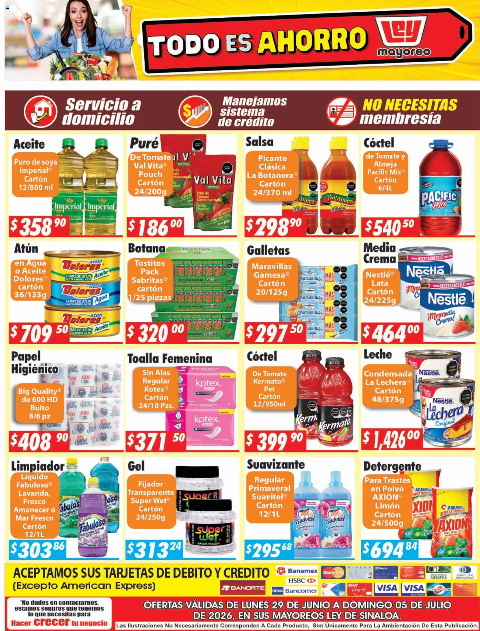 Nuevas ofertas de Casa Ley válidas en toda la República Mexicana desde el 29/06/2026. ¡Encuentra las mejores ofertas en Casa Ley folleto Sinaloa! | Página: 2 | Productos: Limón, Fijador, Leche, Toalla