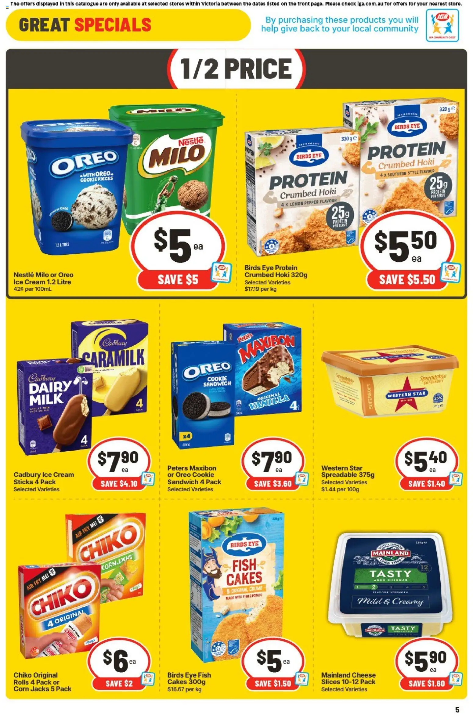 IGA catalogue - valid from 19/08/2026 | Page: 6 | Products: Milk, Protein ice cream, Cream, Ice