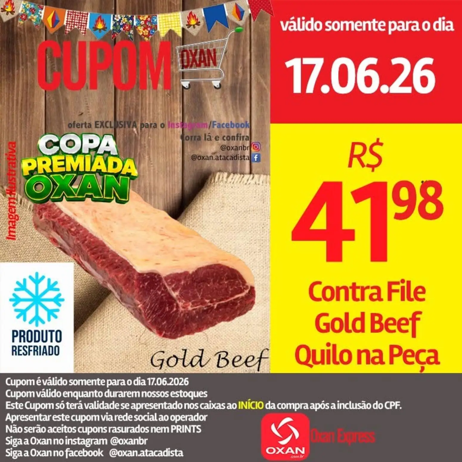 Oxan Atacadista Folheto - válido de 17.06.2026 | Página: 2 | Produtos: Contra filé, Copa