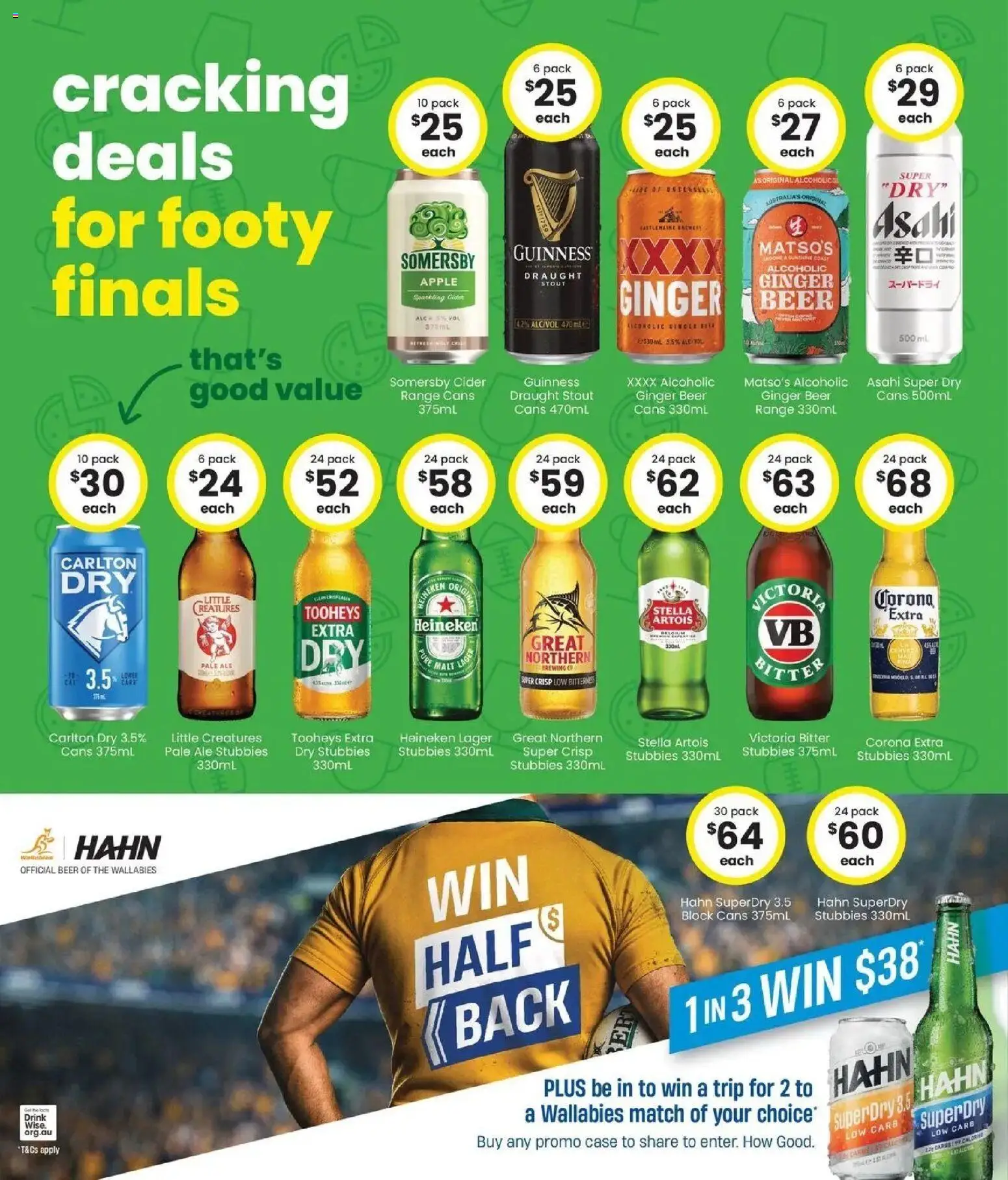 The Bottle-O - Good value booze for good value fans 14/09 - 14/09/2026 > weekly / monthly specials | Page: 3 | Products: Corona Extra, Heineken, Case, Cider