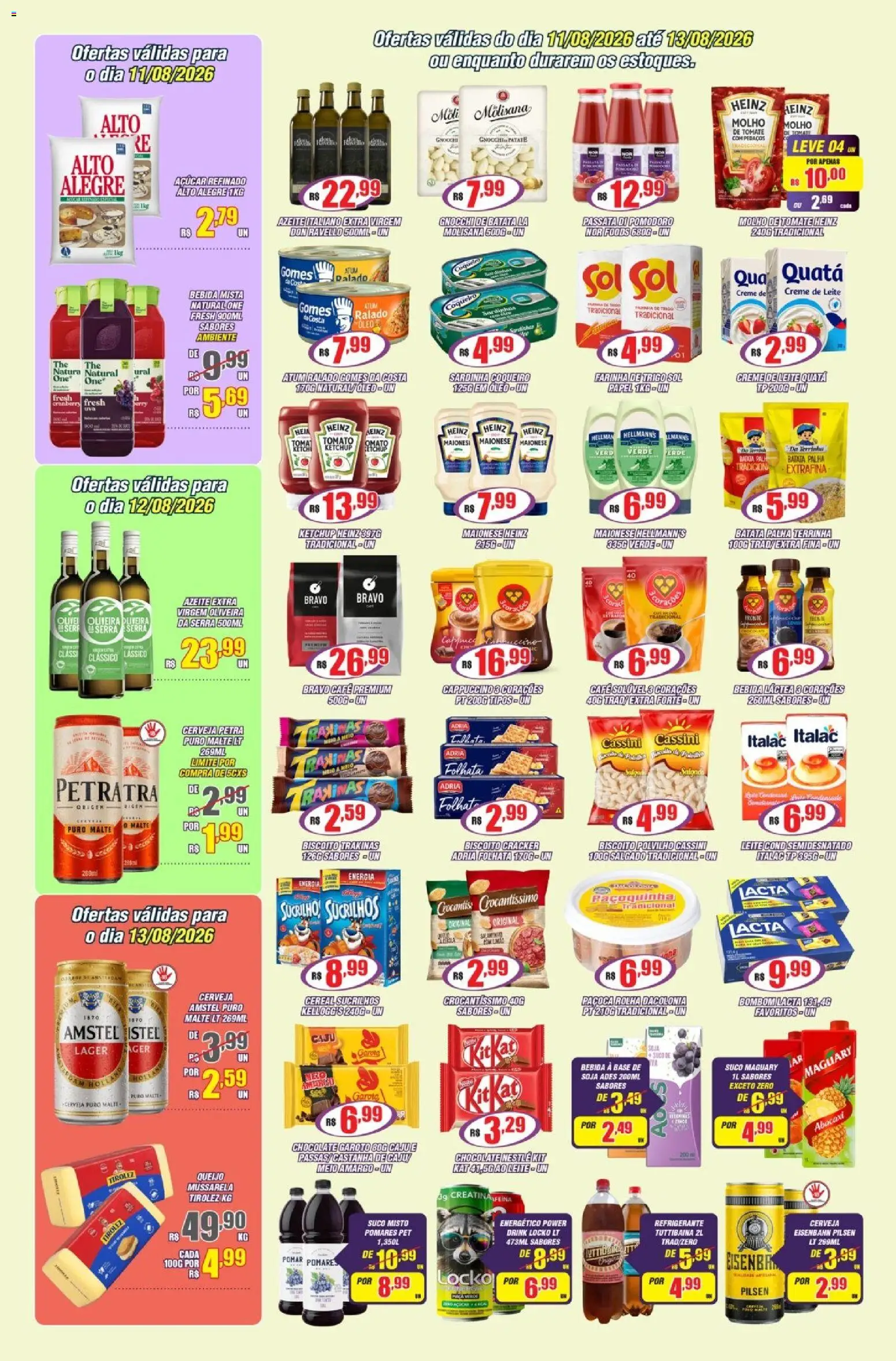 Violeta Supermercados Folheto - válido de 11/08/2026 | Página: 3 | Produtos: Energético, Cappuccino, Queijo, Atum