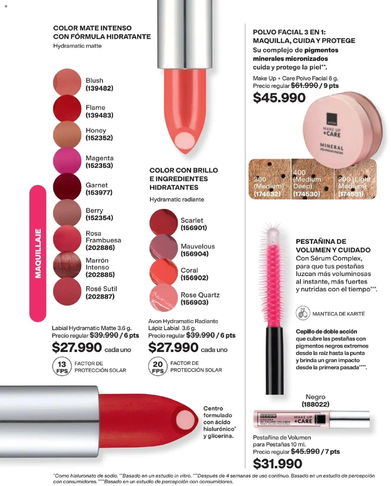 Avon revista - valida desde el 16/08/2026 | Página: 34 | Productos: Ingredientes, Serum, Brillo, Máscara