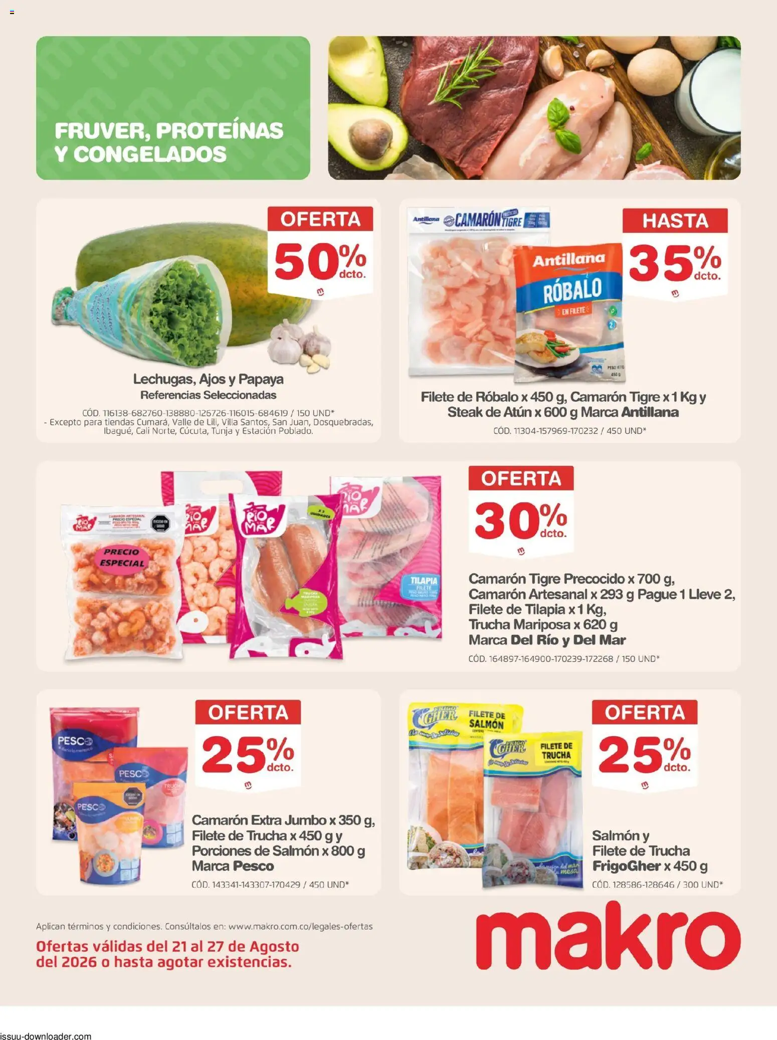 Makro revista - valida desde el 21/08/2026 | Página: 7 | Productos: Atún, Tilapia, Trucha, Papaya