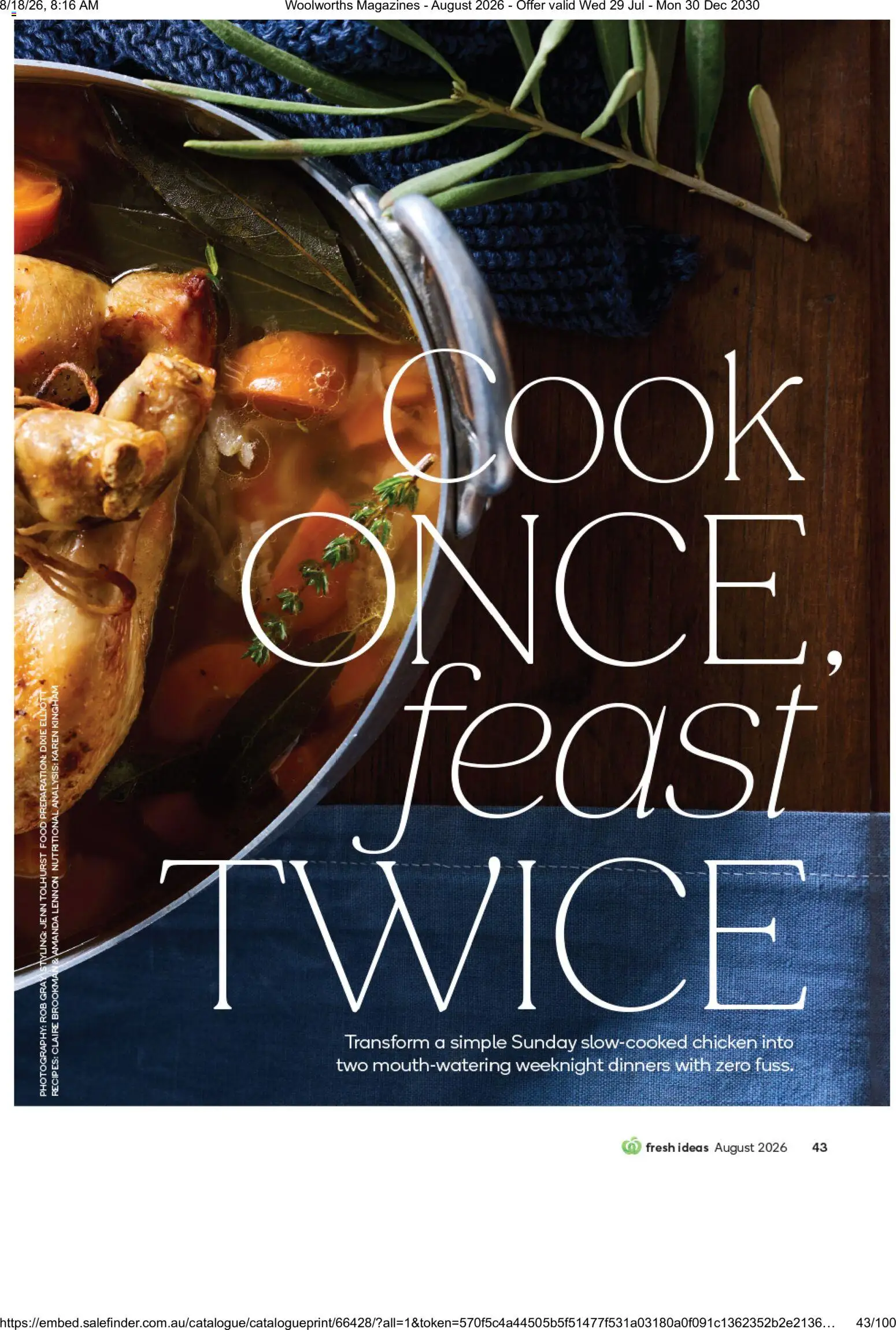 Woolworths catalogue - valid from 01/08/2026 | Page: 43 | Products: Food, Chicken