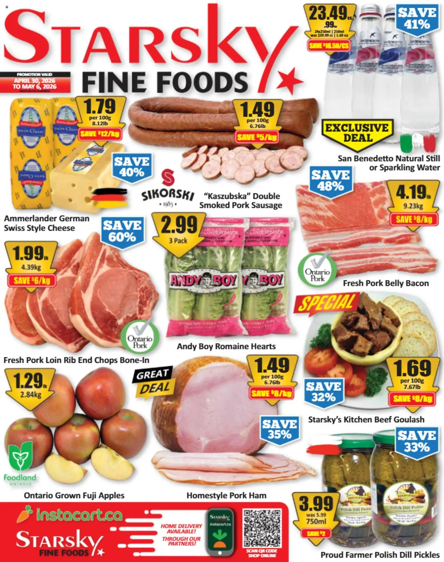 Starsky flyer valid from 30.04.2026 | Page: 1 | Products: Beef, Cheese, Ham, Apples