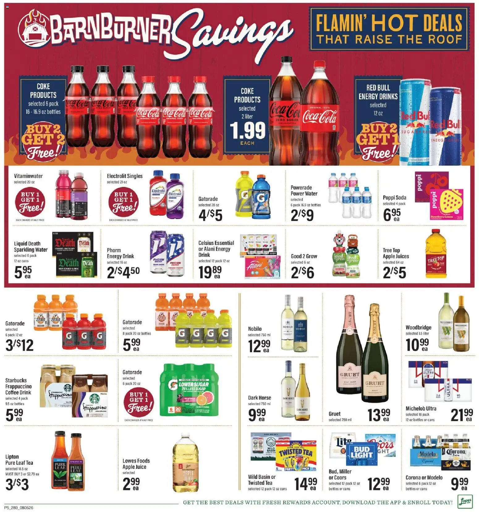 Lowes Foods Weekly Ad - GA - valid from 08/05/2026 | Page: 8 | Products: Apple juice, Coffee, Water, Sugar