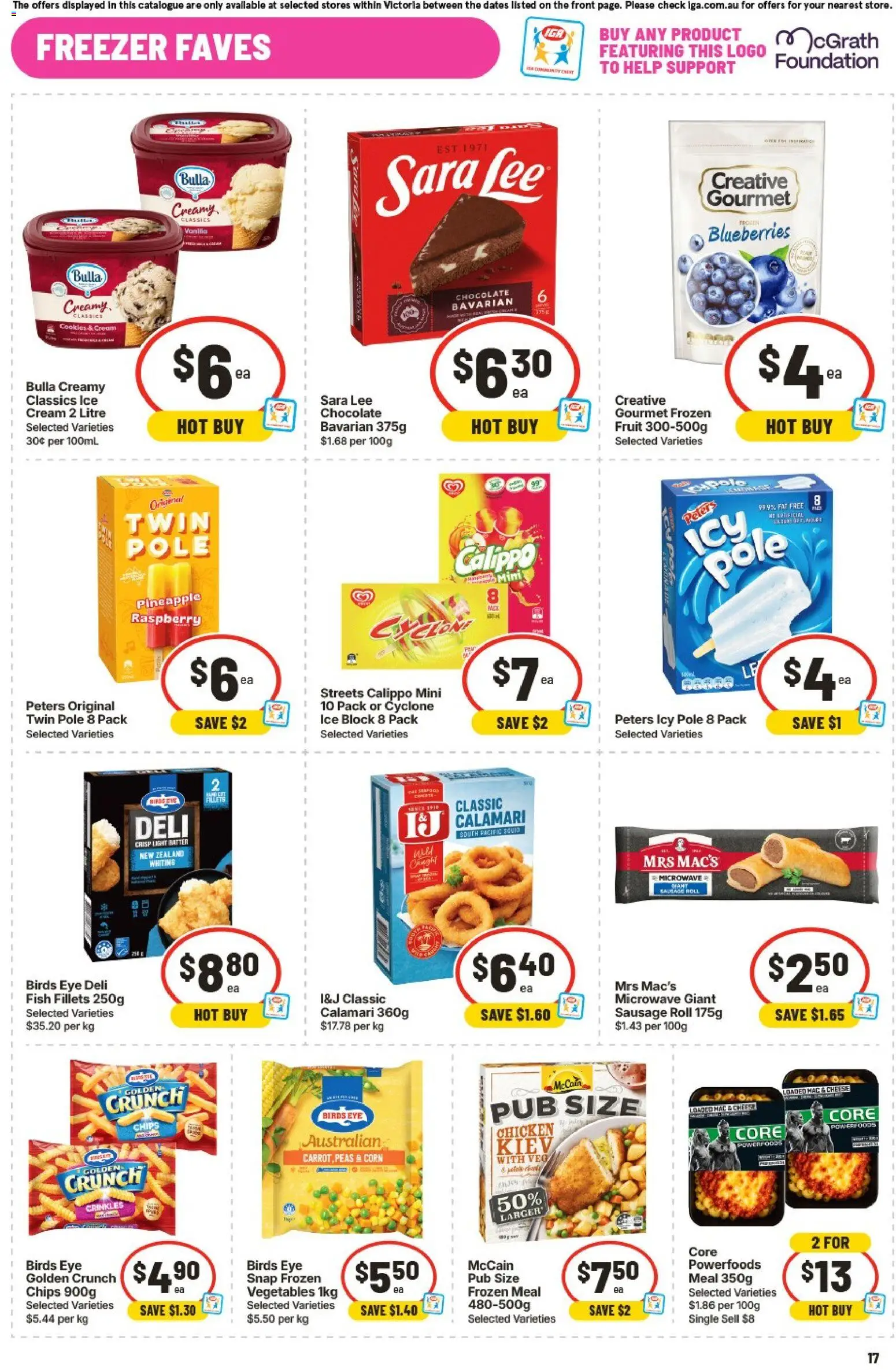 IGA catalogue - valid from 16/09/2026 | Page: 15 | Products: Corn, Raspberry, Ice, Foundation