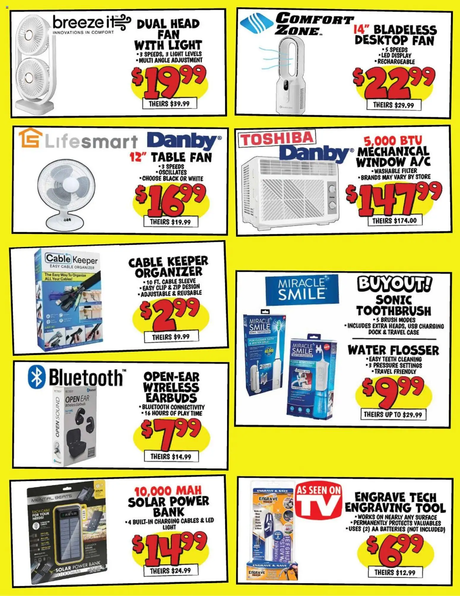 Ollie's Ad - valid from 07/08/2026 | Page: 5 | Products: Brush, Power Bank, Case, Fan