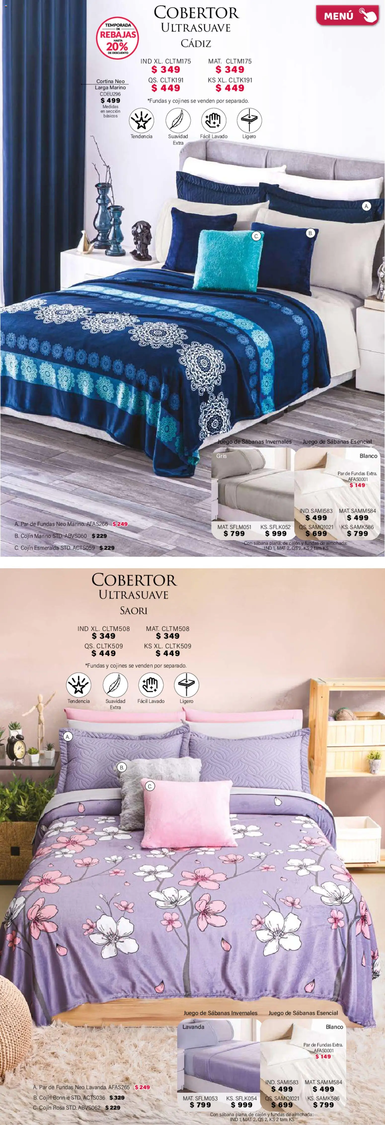 Nuevas ofertas de Colchas Concord válidas en toda la República Mexicana desde el 01/02/2026. ¡Encuentra las mejores ofertas en Colchas Concord catálogo! | Página: 193 | Productos: Cobertor, Juego, Almohada, Sabanas