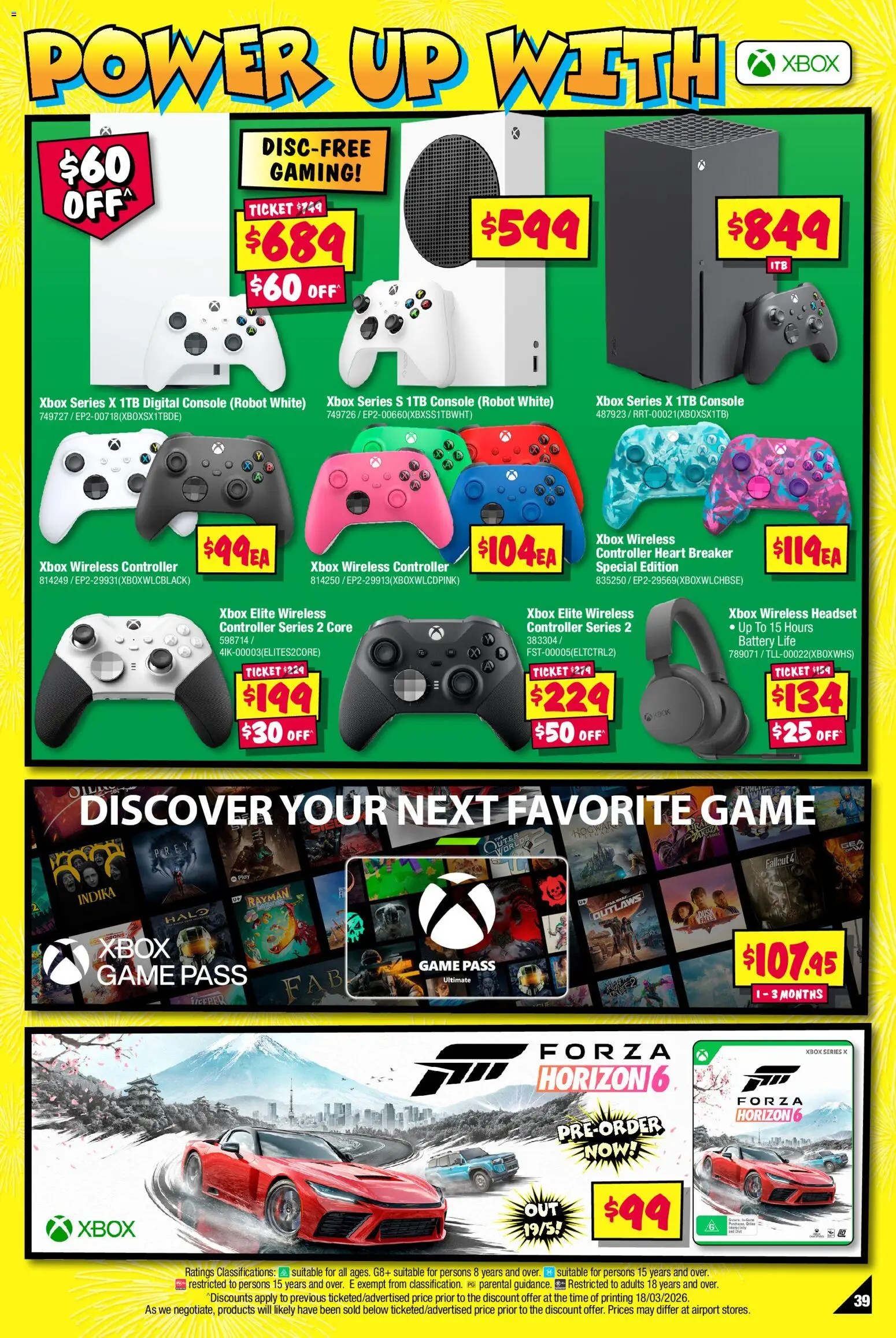 JB Hi-Fi catalogue - valid from 30/03/2026 | Page: 39 | Products: Controller, Xbox, Game, Robot