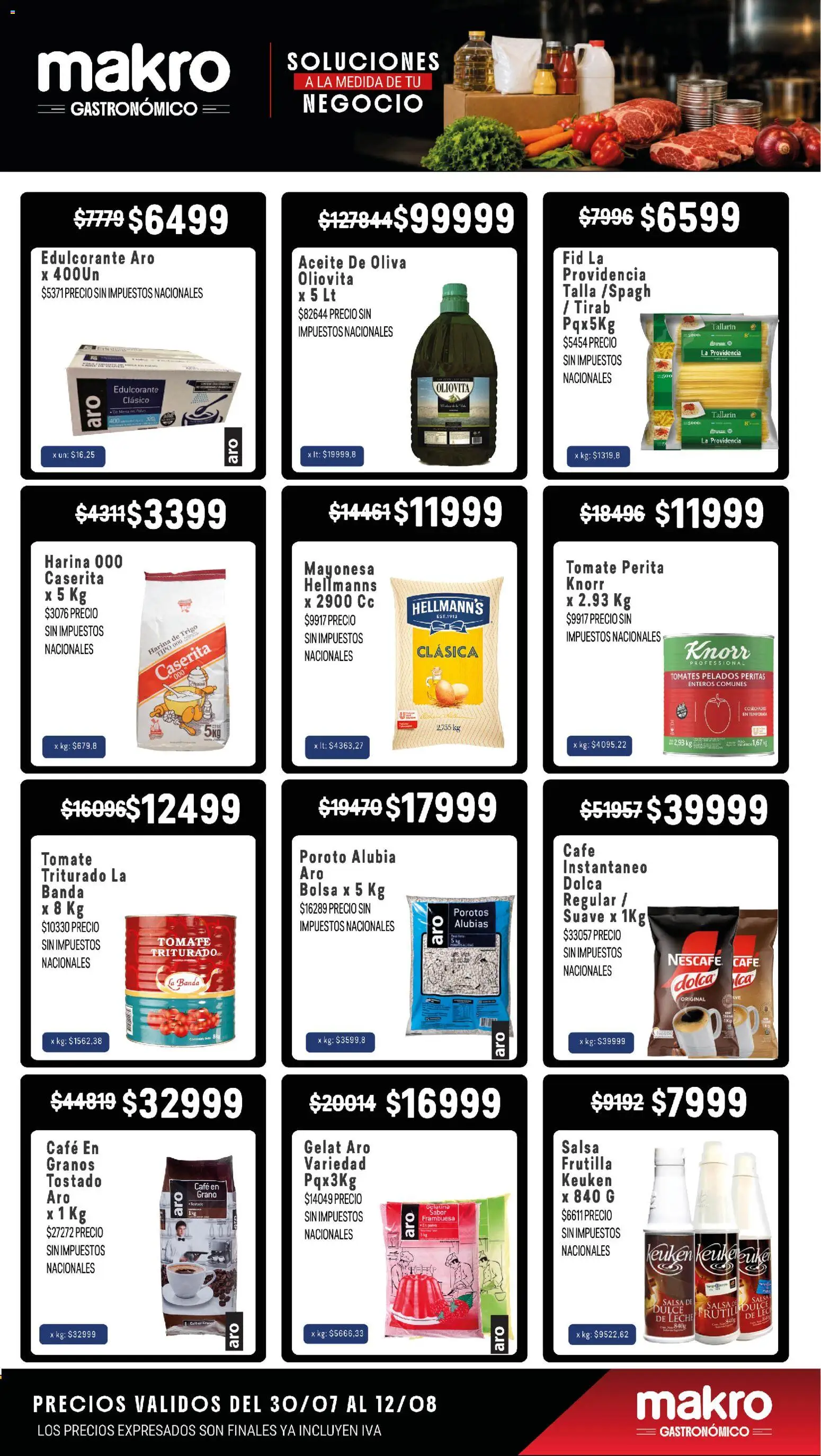 Makro Ofertas GASTRONÓMICO │ válido desde el 30/07/2026 | Página: 5 | Productos: Frutilla, Aceite, Polvo, Mayonesa