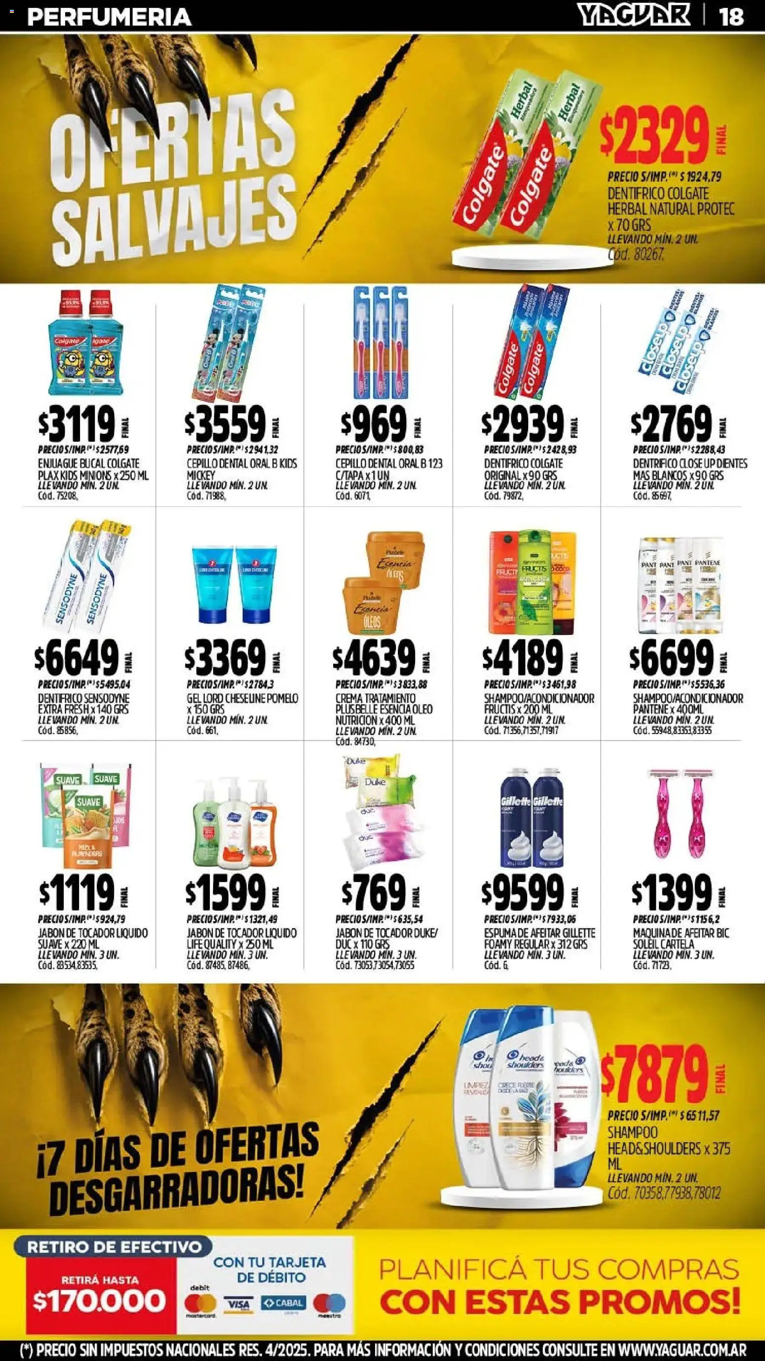 Yaguar - Oferta Semanal Buenos Aires │ válido desde el 10/08/2026 | Página: 20 | Productos: Shampoo, Jabón, Enjuague bucal, Pomelo